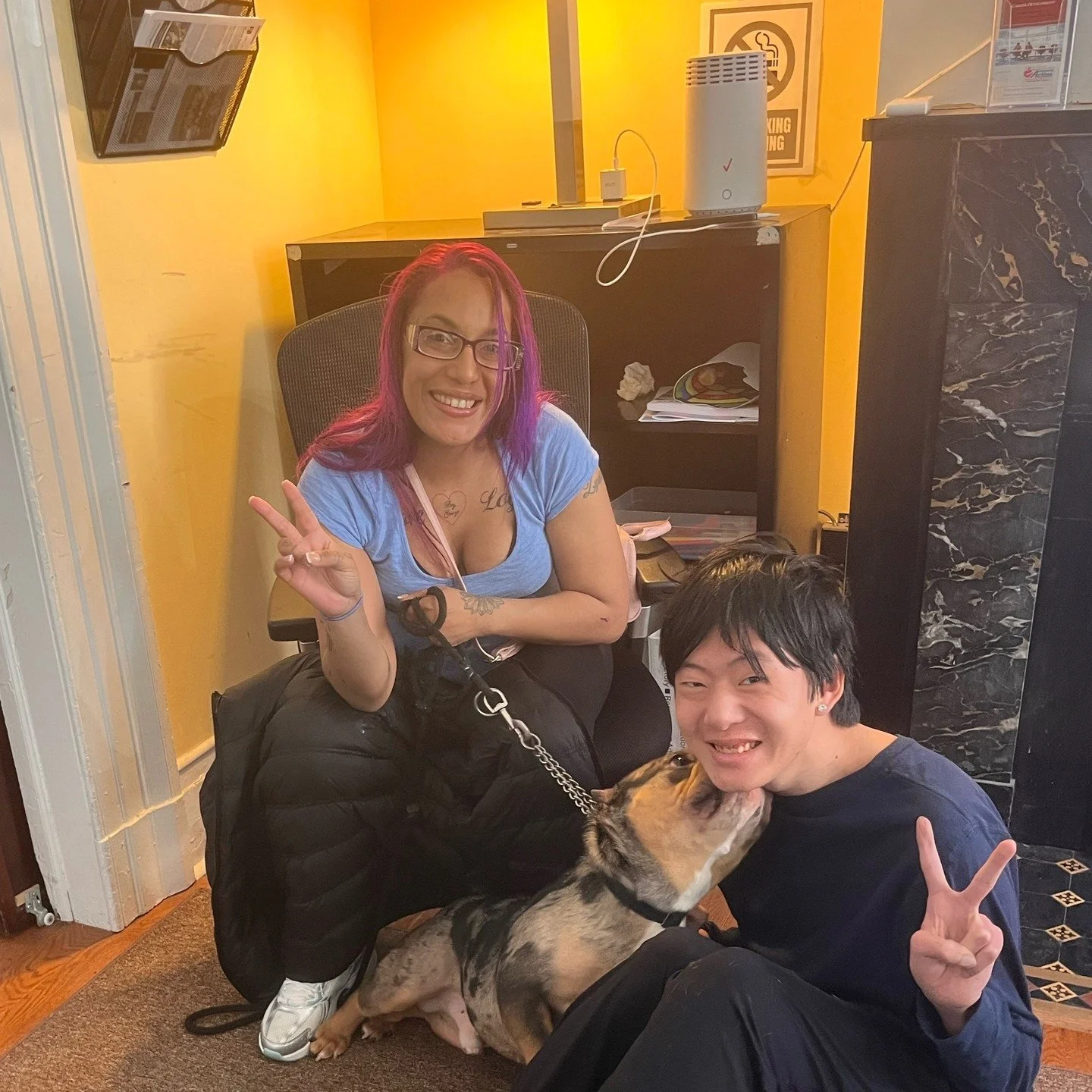 A member brought in a furry friend. #petlovers #clubhouse