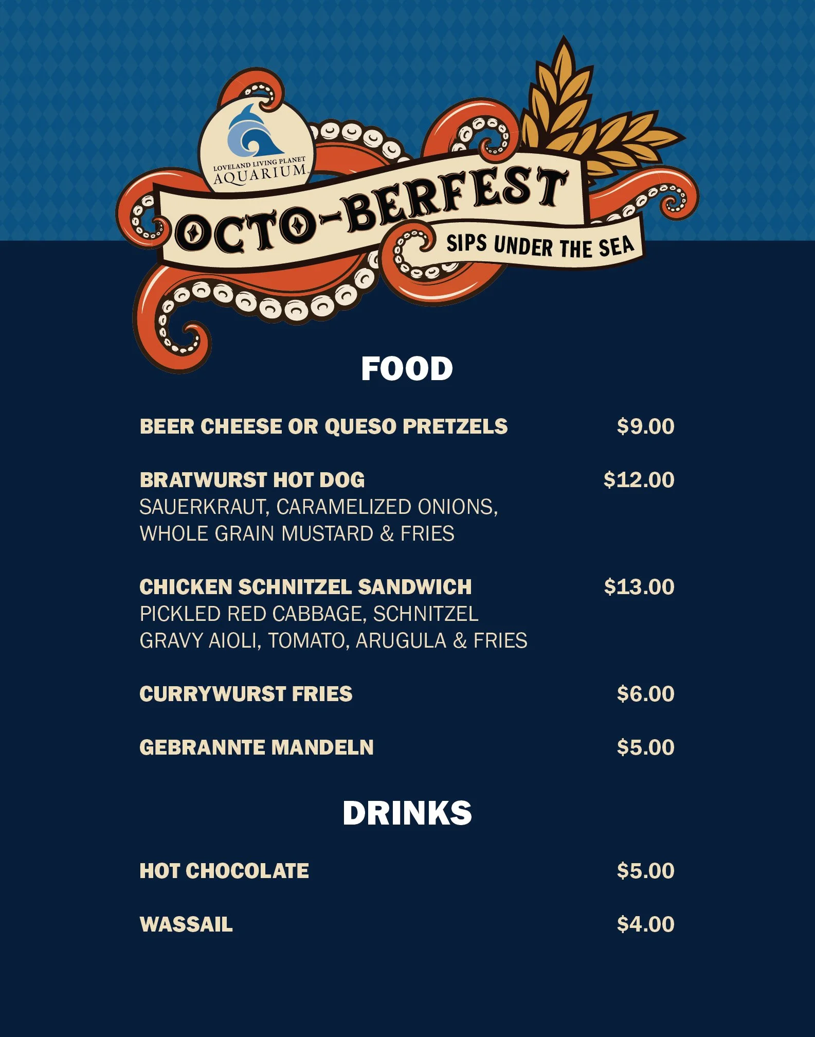 Printed Menu