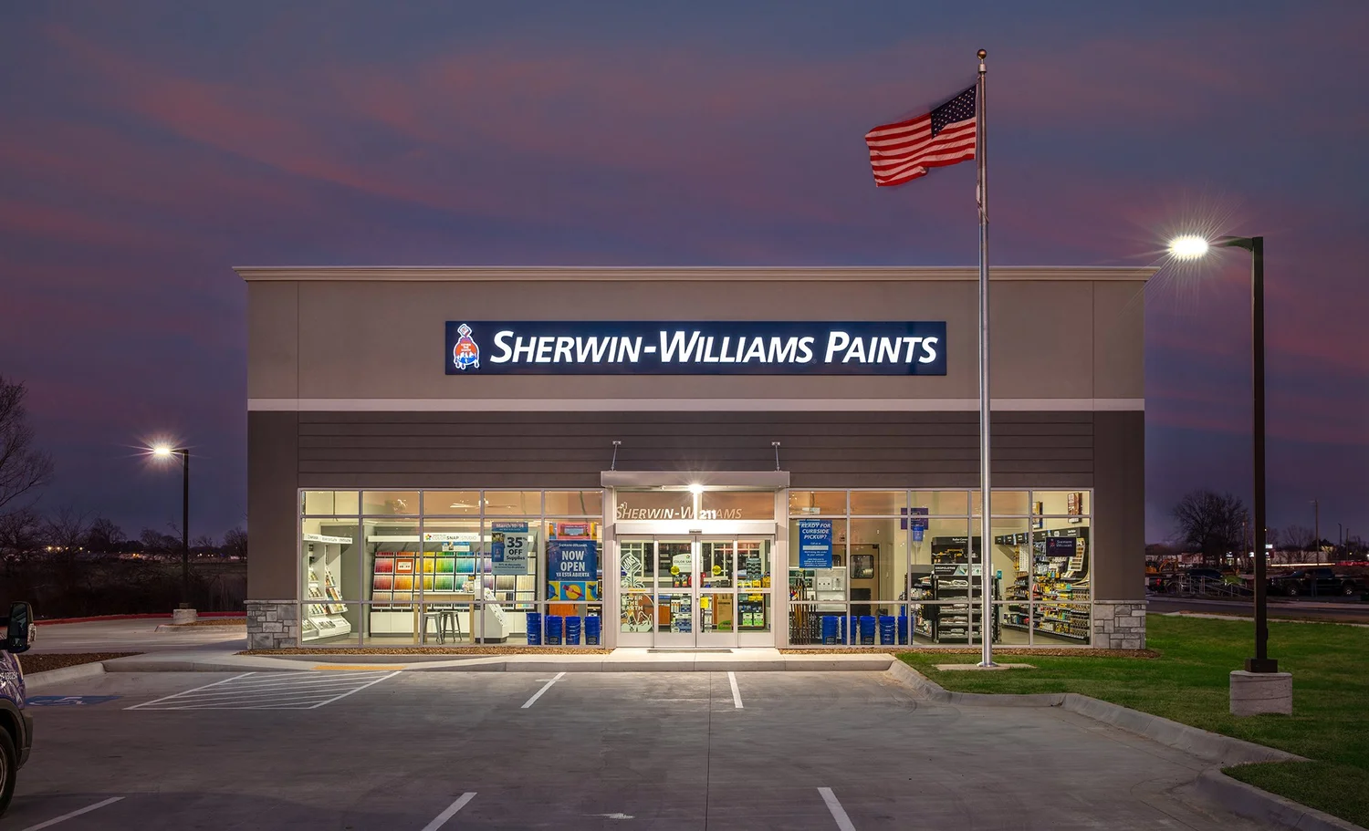 Sw Store Signage Sherwin-Williams - Siloam Springs — Kinco Constructors