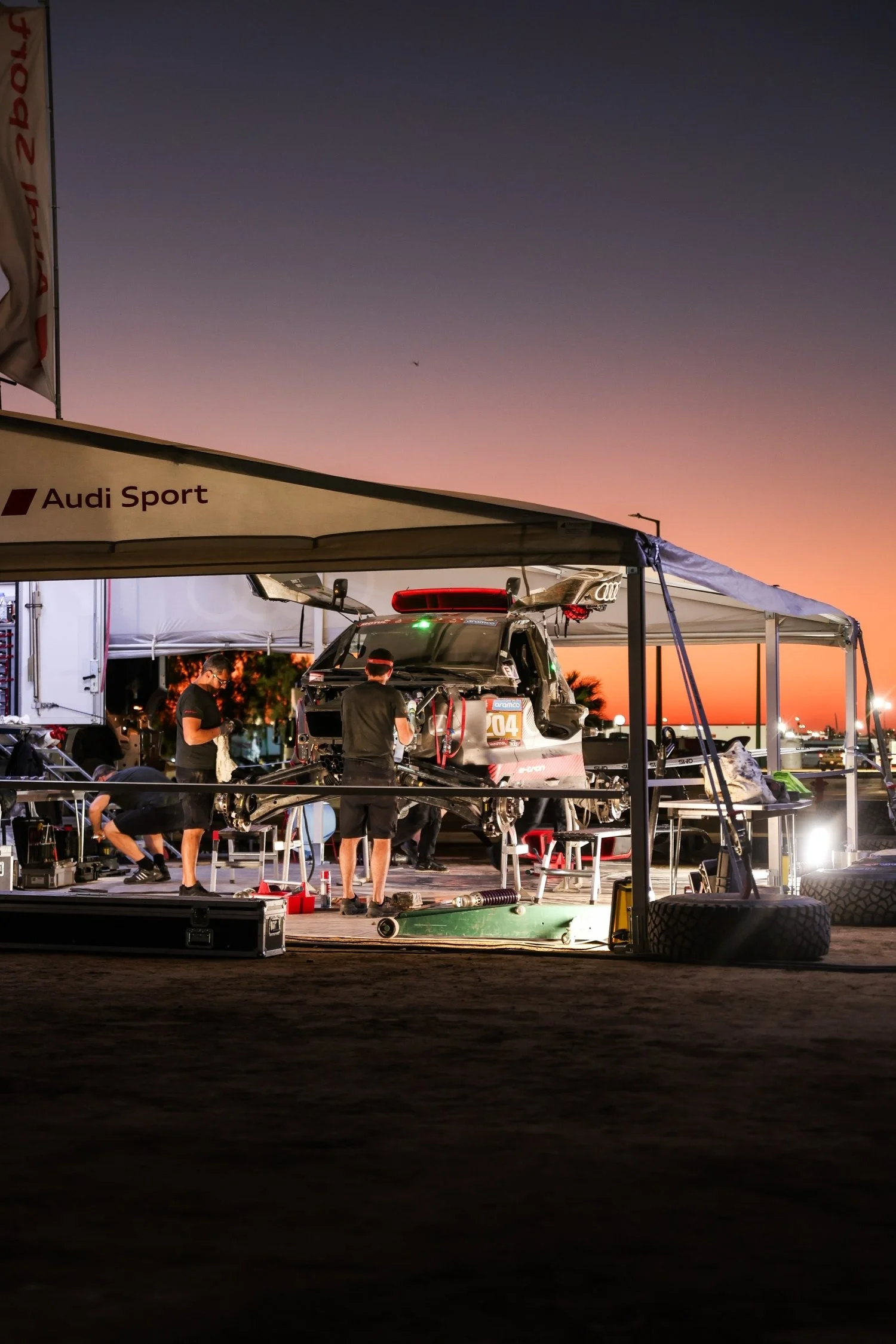 Audi Sport Team Pit for the Dakar Race