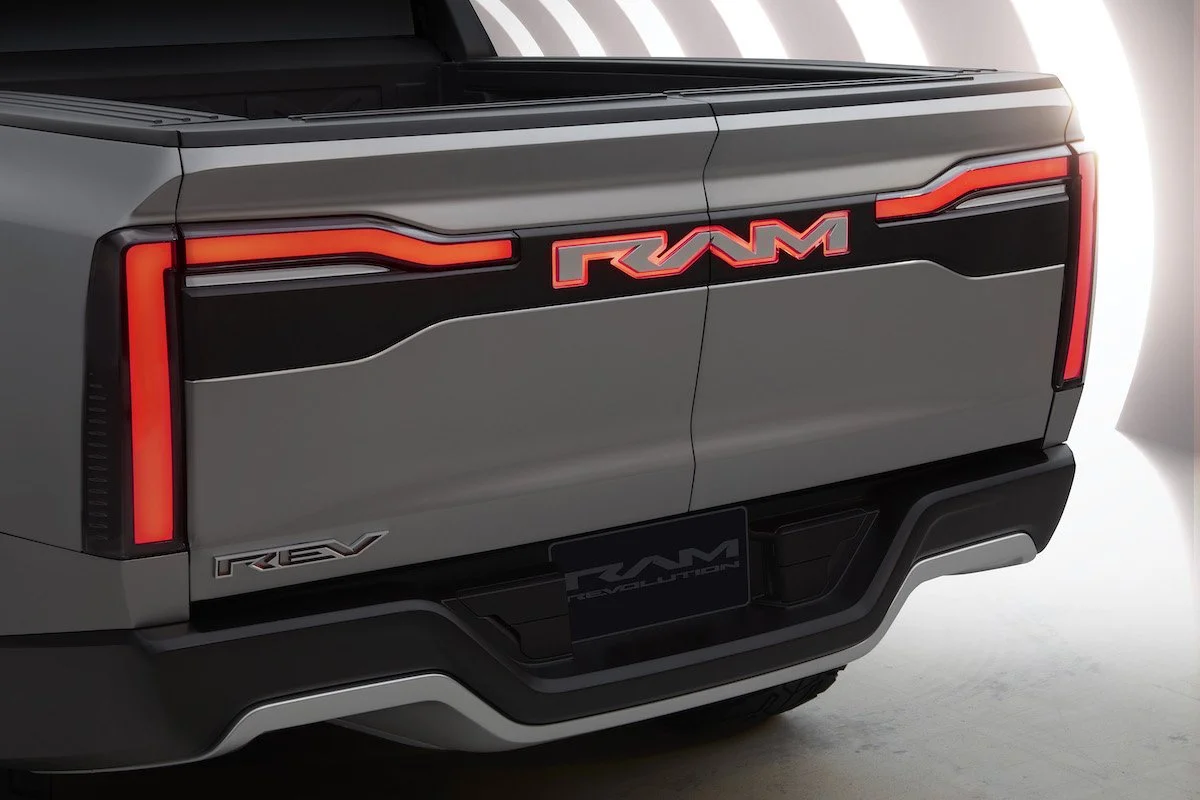 Ram REV truck tailgate split opening