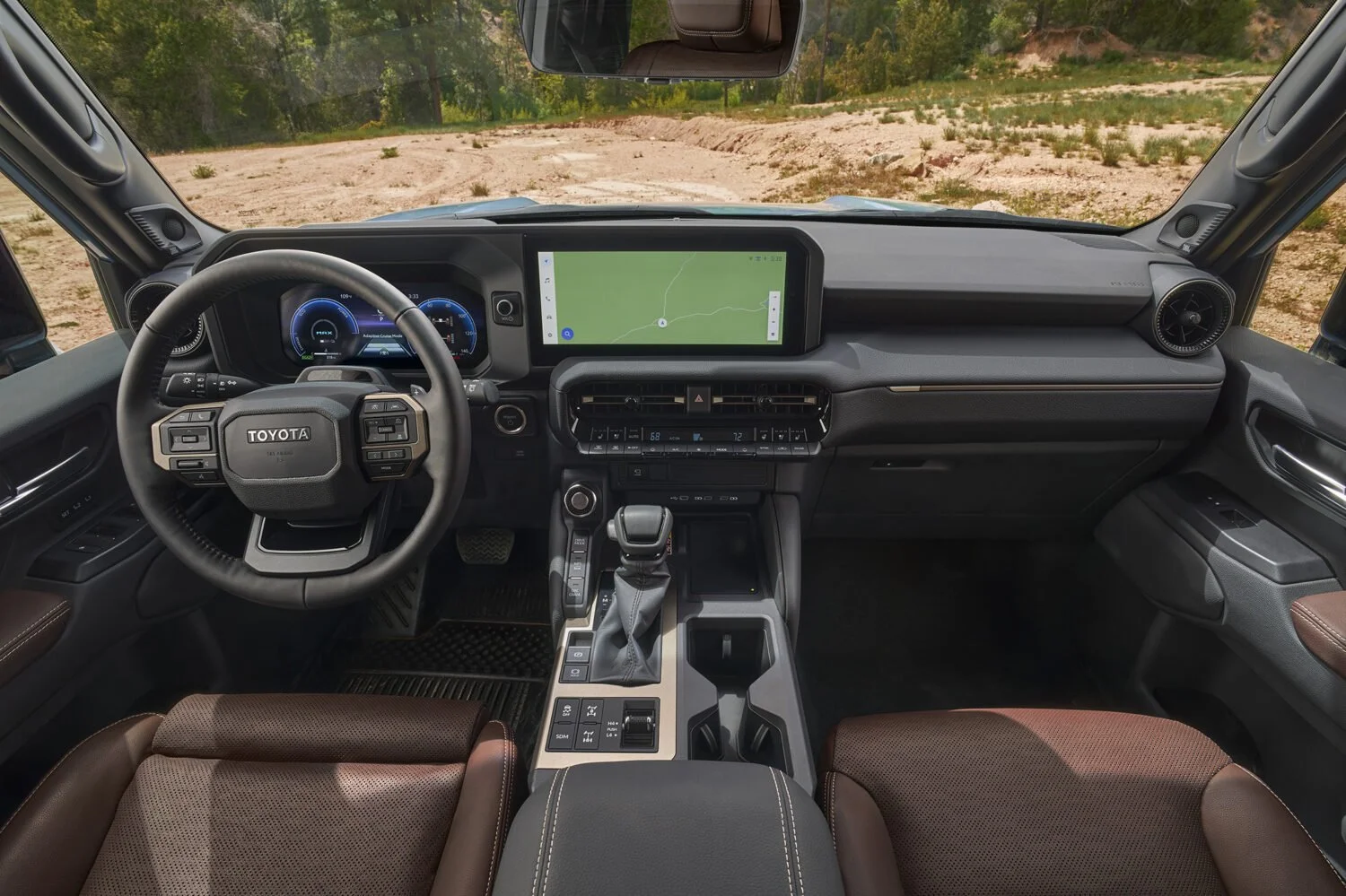 Toyota Land Cruiser interior with leather seats