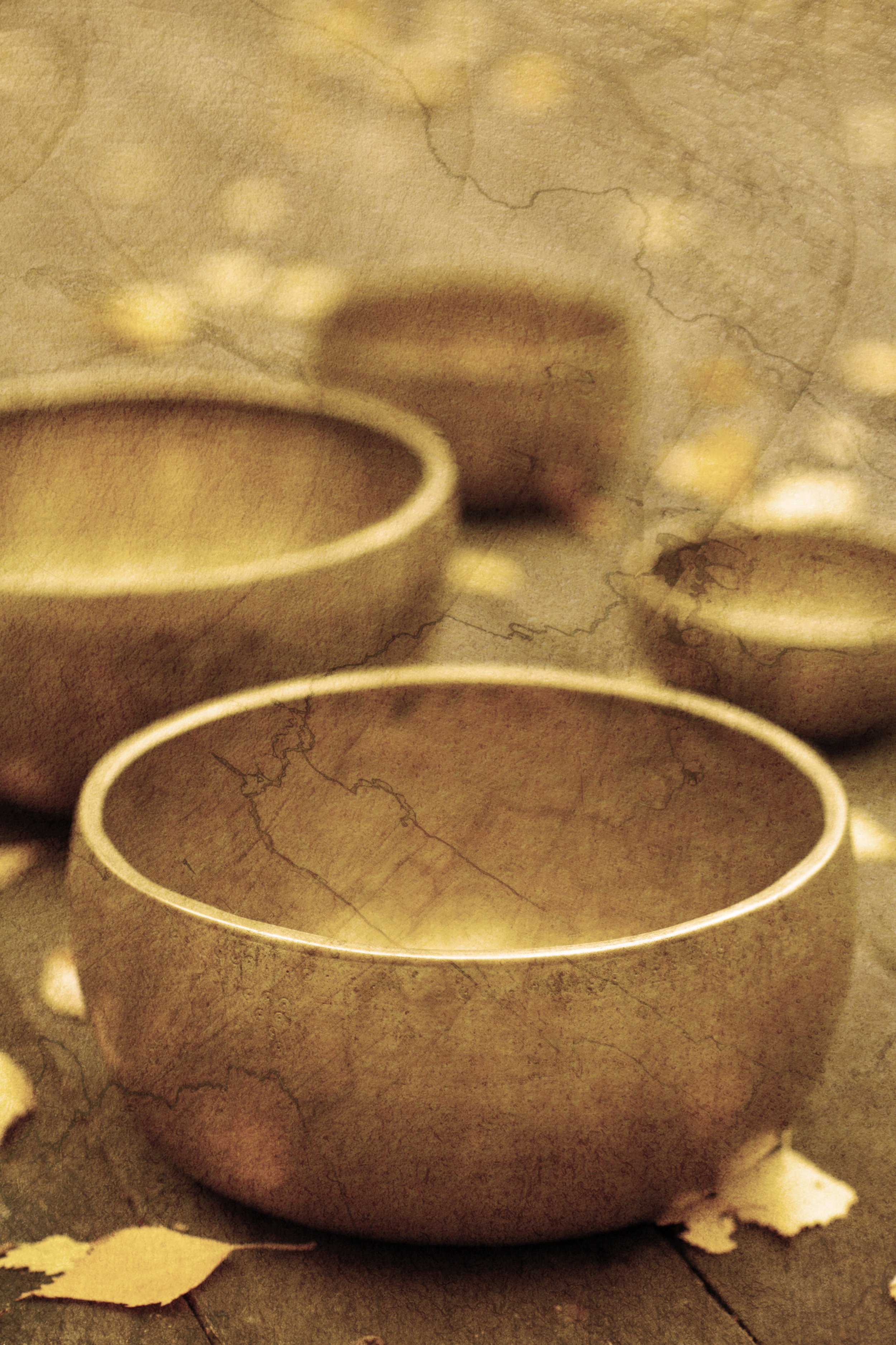 Image of golden sound bowls