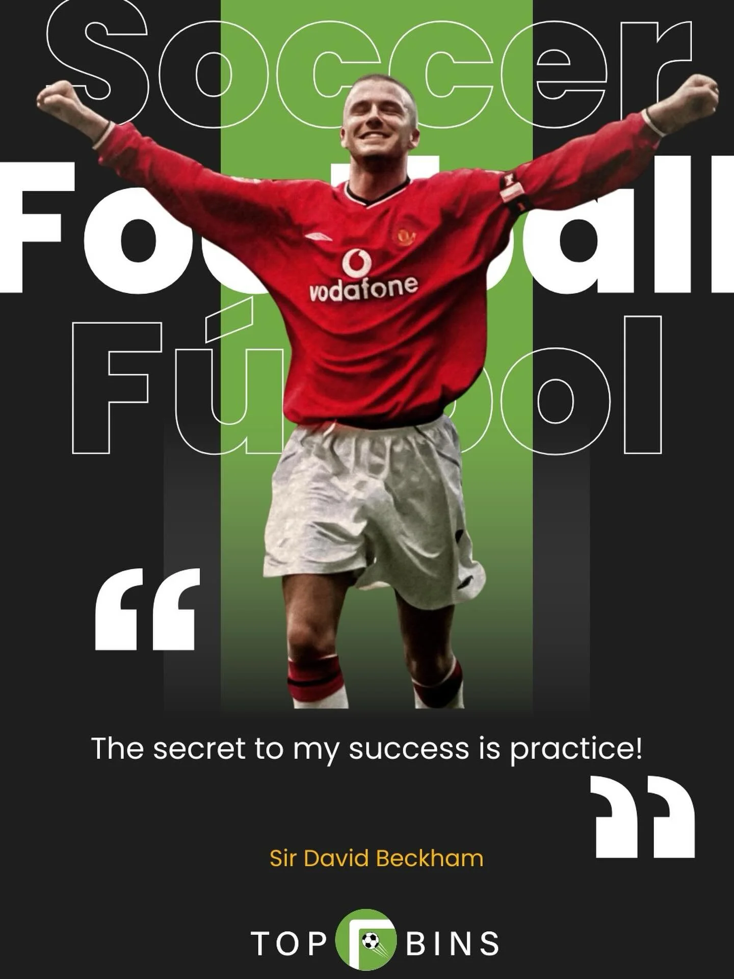 Inspired by greatness! ⚽
From the pitch to everyday life- discipline, health, and community always win. Building stronger minds, stronger bodies, and brighter futures through the game we love!! 
#soccer #davidbeckham #topbins #practice #growthmindset
