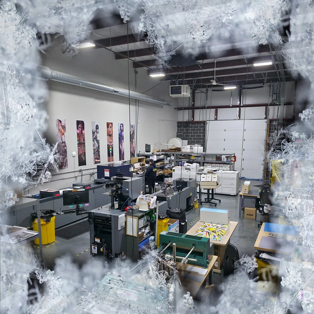 The weather outside is frightful...but the warmth of the printers is oh so delightful! ❄ 
Excited for so many wonderful Holiday books to soon be delivered out!

 #printing #printshop #greenwoodindiana #dyesublimation #bookletprinting #comics #comicli