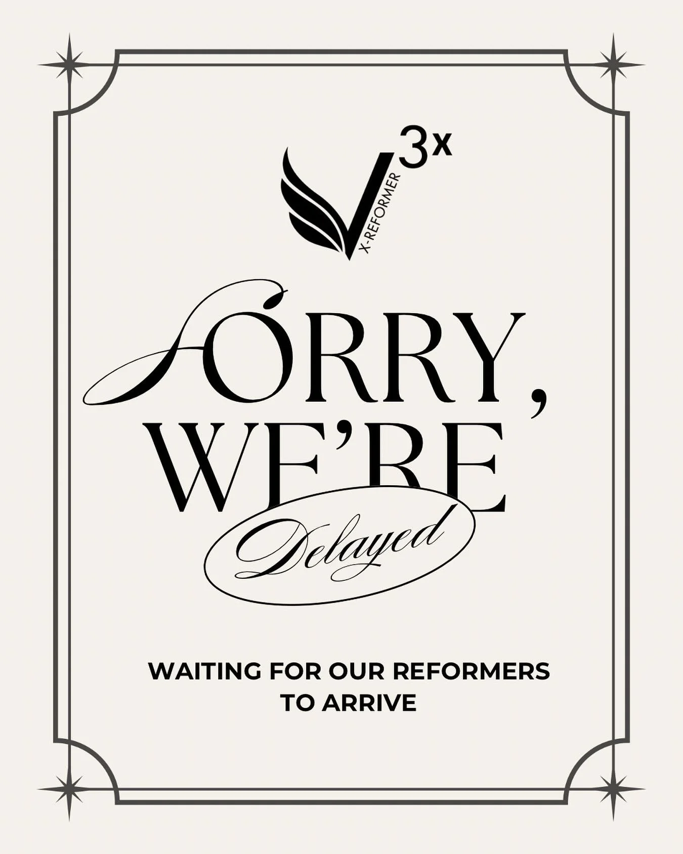 V3X updates! 🚨 
We’re not opening until November-ish as we await our reformers to arrive. 
Stay tuned — we’ll keep everyone posted! 📲 
Thanks for your patience and support! It’s getting very close not happening in October :