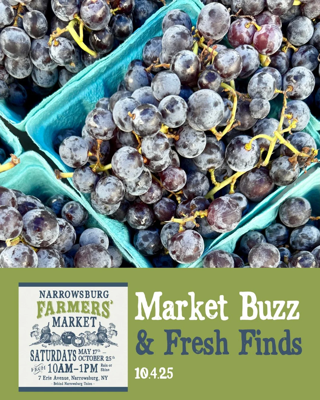 Market Buzz &mdash; here's what's happening this Saturday, October 4:⁠
⁠
🌿 Make &amp; Take Herbal Salt &mdash; hands-on flavor to take home.⁠
⁠
🥖 Botanic Bakes &mdash; their last regular market of the season (catch them again at Thanksgiving Market