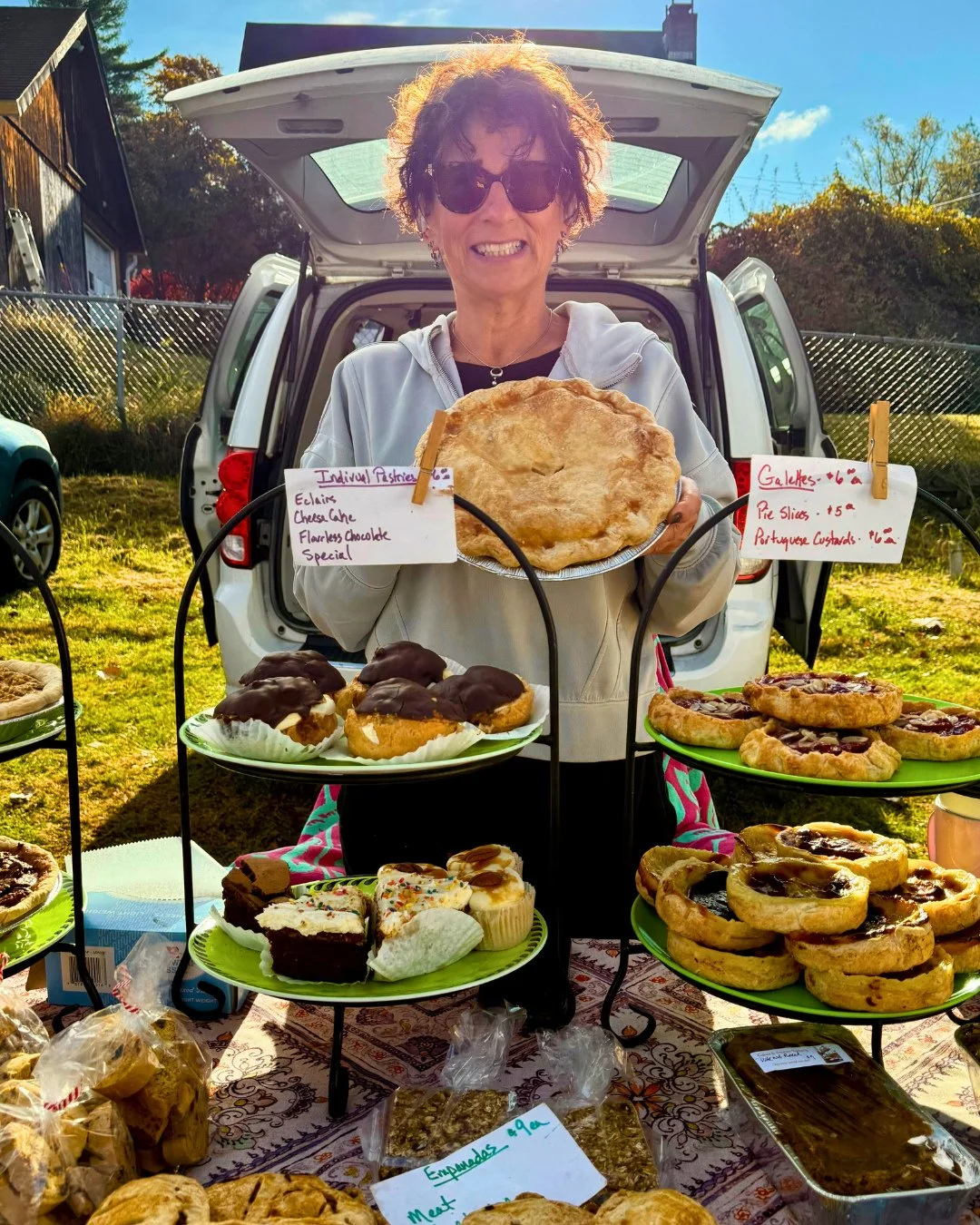 🍰 Thanksgiving Offerings from Cakes &amp; Scones Bakery⁠
⁠
Make your holiday table extra special with homemade pies, cakes, and savory sides from Cakes &amp; Scones Bakery.⁠
⁠
🥧 Pies⁠
⁠
&bull; Triple Apple Crumb &ndash; $20⁠
&bull; Double Crust App