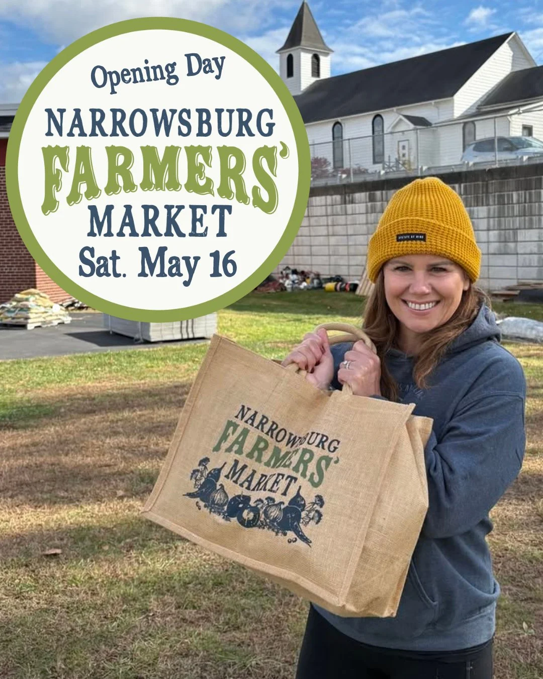The countdown is on&hellip; 🌱🛍️⁠
⁠
The Narrowsburg Farmers Market returns NEXT Saturday &mdash; May 16 &mdash; rain or shine! Grab your tote bags and meet us behind the Narrowsburg Union for another season of fresh produce, baked goods, local maker
