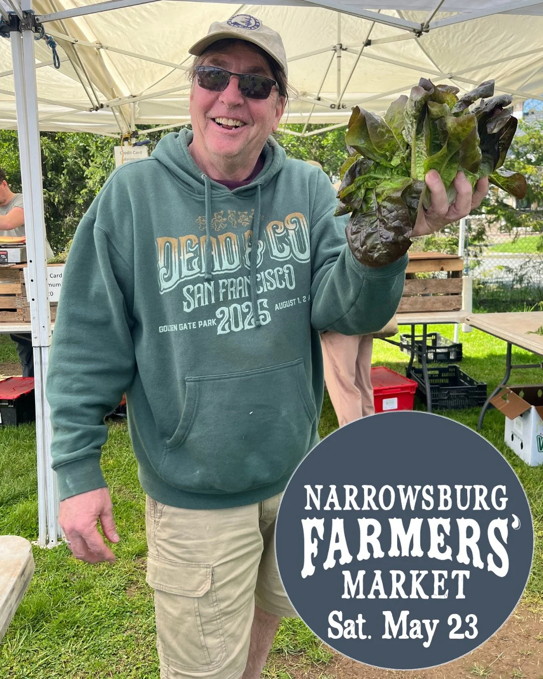 What's on your shopping list Memorial Day Weekend 🥬 If you&rsquo;re planning cookouts, picnics, or meals with friends and family, stop by the Narrowsburg Farmers&rsquo; Market for fresh local food and handmade goods.⁠
⁠
Even with a little rain in th