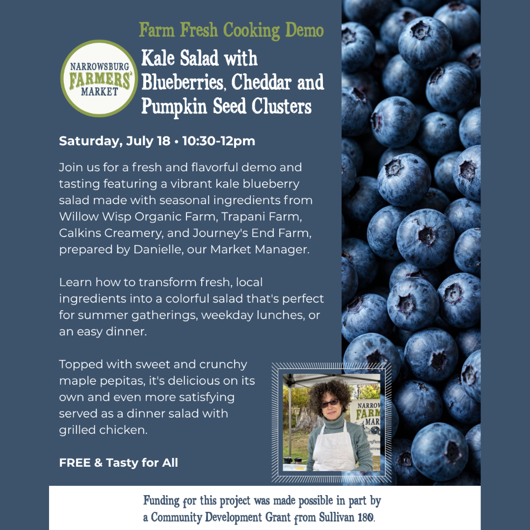 Cooking Demo: Kale Salad with Blueberries, Cheddar and Pumpkin Seed Clusters
