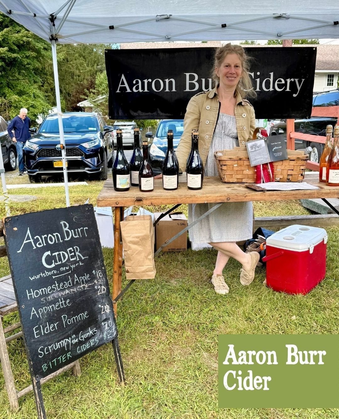 Vendor Spotlight: Aaron Burr Cider 🍎⁠
⁠
It&rsquo;s apple season in the Catskills, and that means it&rsquo;s a very good time to visit Aaron Burr Cider at the Market.⁠
⁠
Based in Wurtsboro, @aaronburrcider makes small-batch cider from apples grown an