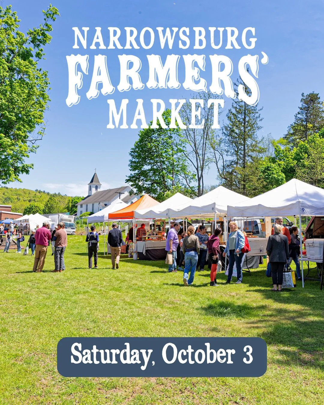 🍂 This Saturday, October 3 at the Narrowsburg Farmers' Market 🍂 It&rsquo;s a beautiful fall market this week, with good food, good music, and plenty to browse.⁠
⁠
🛍️ THIS WEEK&rsquo;S VENDORS⁠
🥖 Be Kind Bake House @bekindbakehouse⁠
🧁 Cakes &amp;