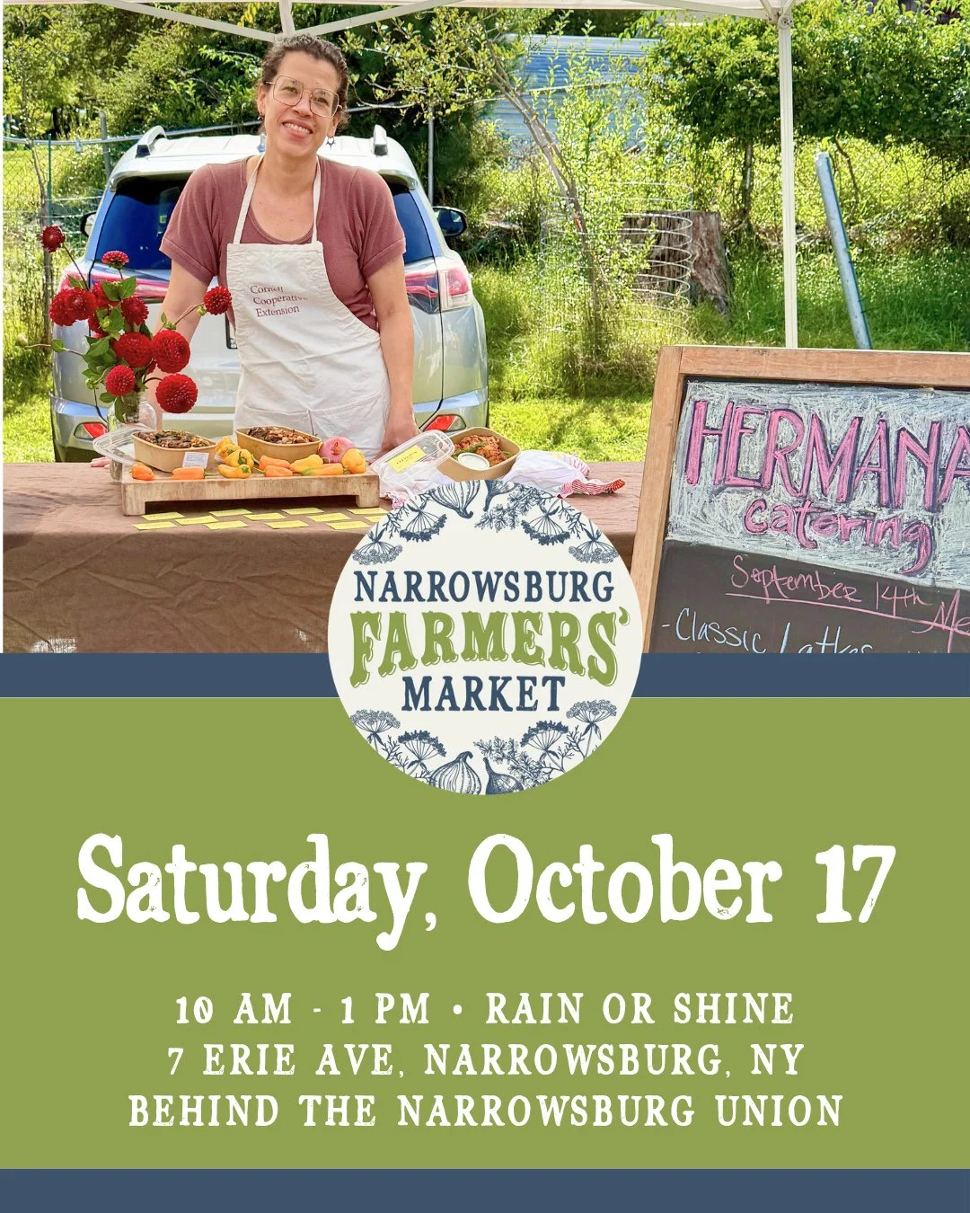 🍂 Make a morning of it, Sat, Oct 17! Shop your favorite local vendors, grab something delicious, and enjoy a little music at the Narrowsburg Farmers&rsquo; Market this Saturday. Here&rsquo;s what&rsquo;s happening this week!⁠
⁠
🥩 Two Creek Farm is 