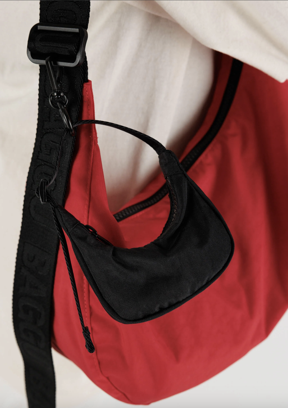 Crescent Bag Charm - Black