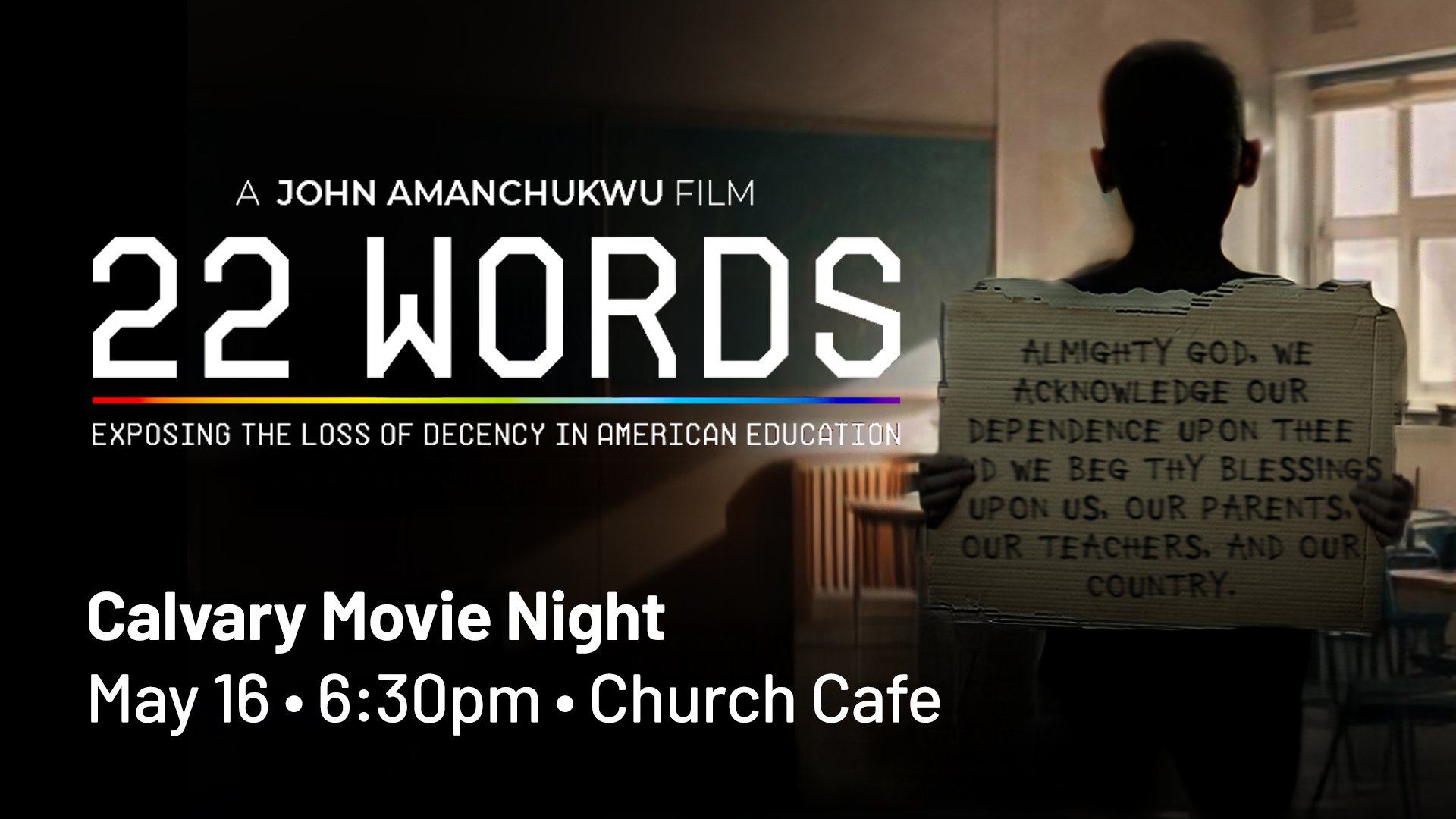 Calvary Movie Night: 22 Words