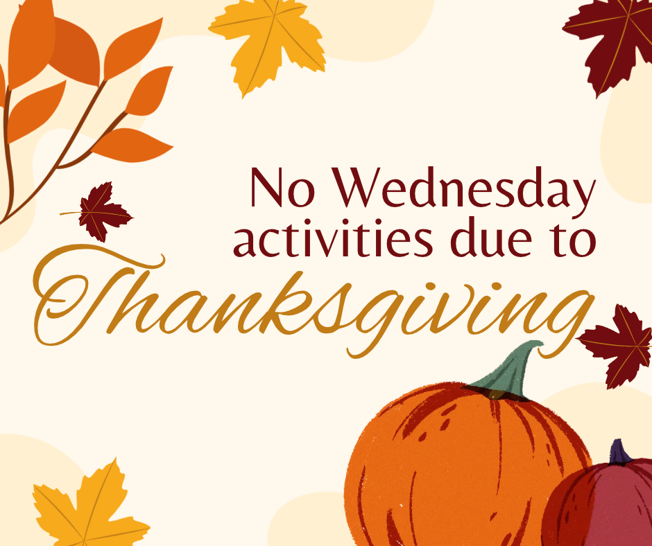 No Wednesday Activities 