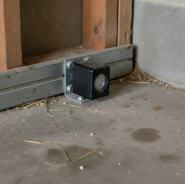 garage door safety sensor blinking red light
