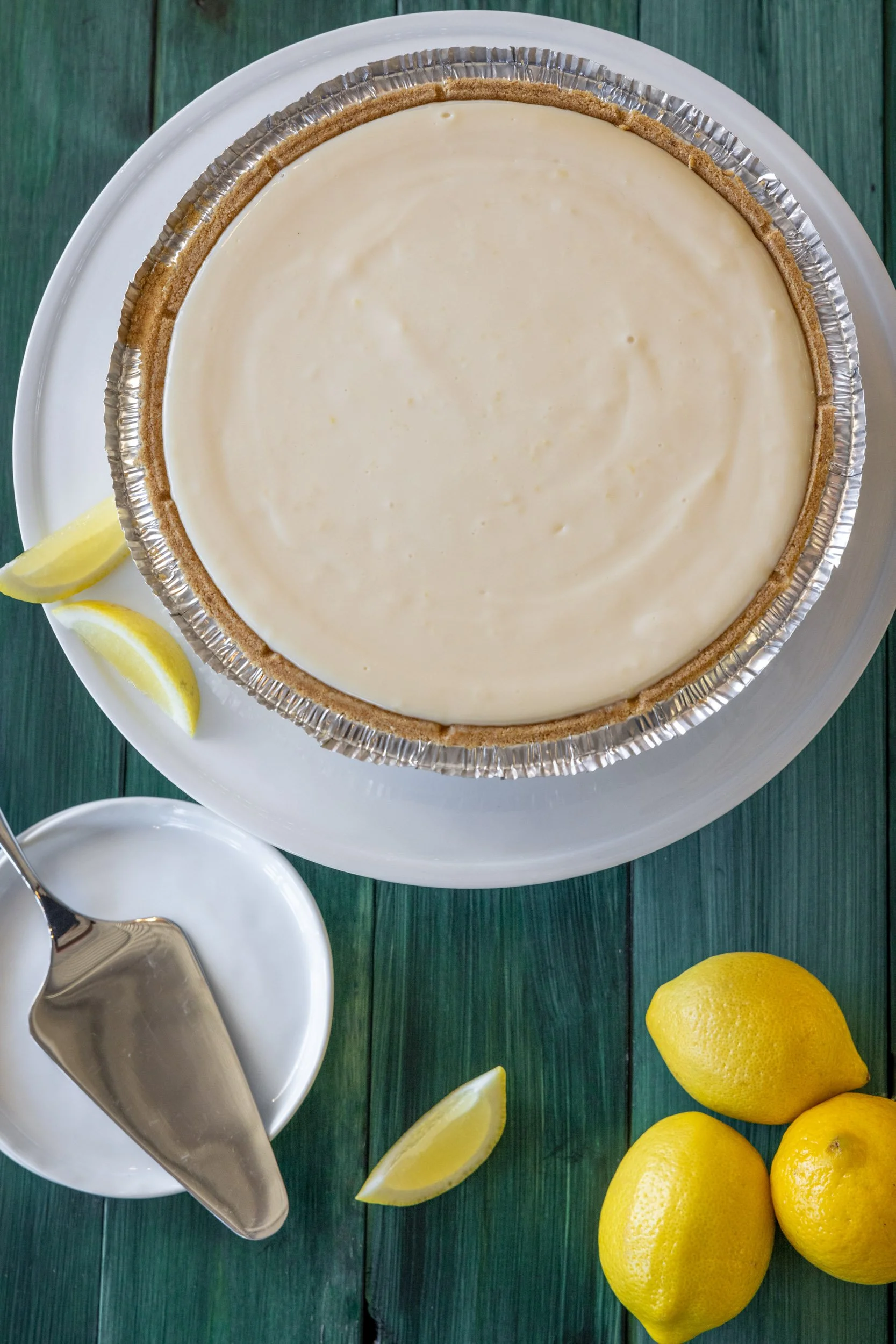 Ricky's Whole Lemon Punch Pie with Ritz Cracker Crust for Thanksgiving
