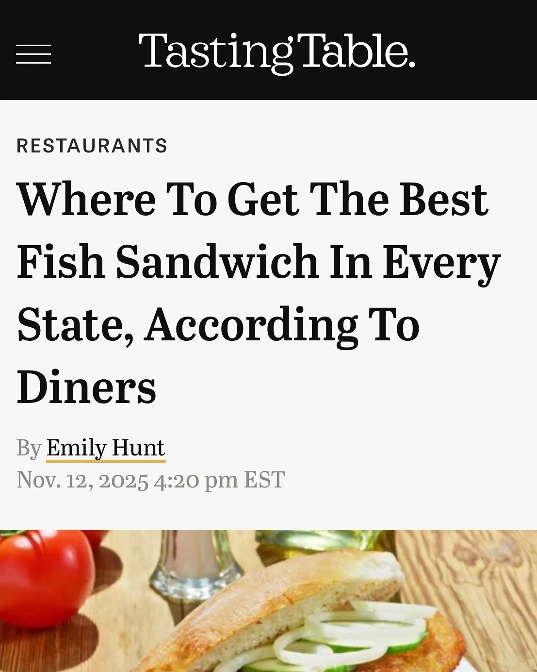 &ldquo;There&rsquo;s no other possible spot to name as having the best fish sandwich in North Carolina. After all, Saltbox Seafood Joint was literally created around its signature fish sandwich, which the chef invented for his wife. The result stunne