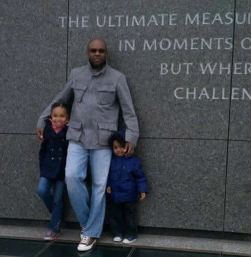Me and our babies at the MLK Memorial in Washington DC circa 2009.

&ldquo;The ultimate measure of a man is not where he stands in moments of comfort and convenience, but where he stands at times of challenge and controversy&rdquo;. 

Martin Luther K
