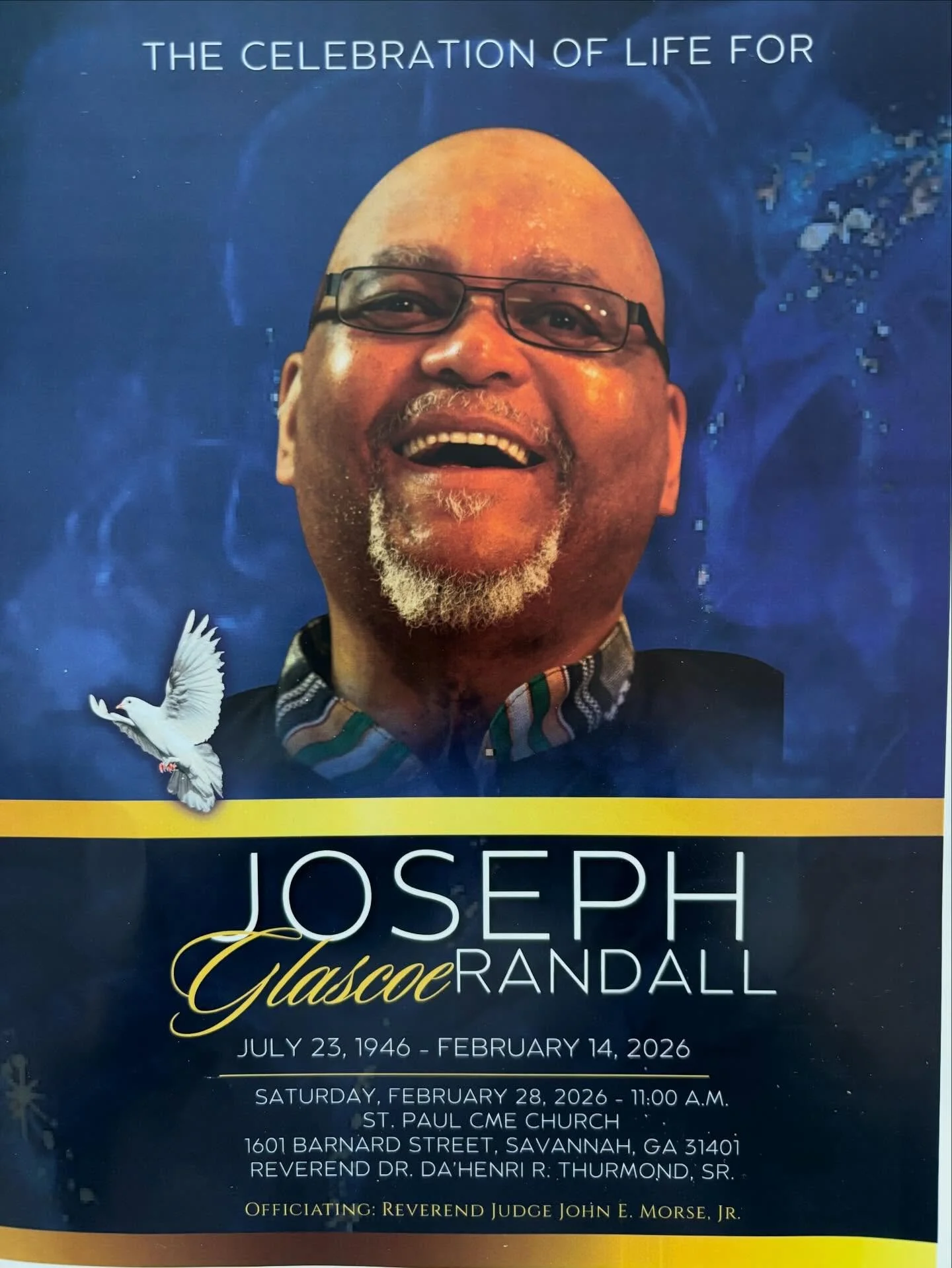 Today, on the final day of Black History Month, we laid to rest a giant.

Chef Joseph G. Randall was not just a chef &mdash; he was a bridge. A guardian of Southern cuisine. A teacher. A builder of legacy.

And today, that legacy filled the room.

Ch