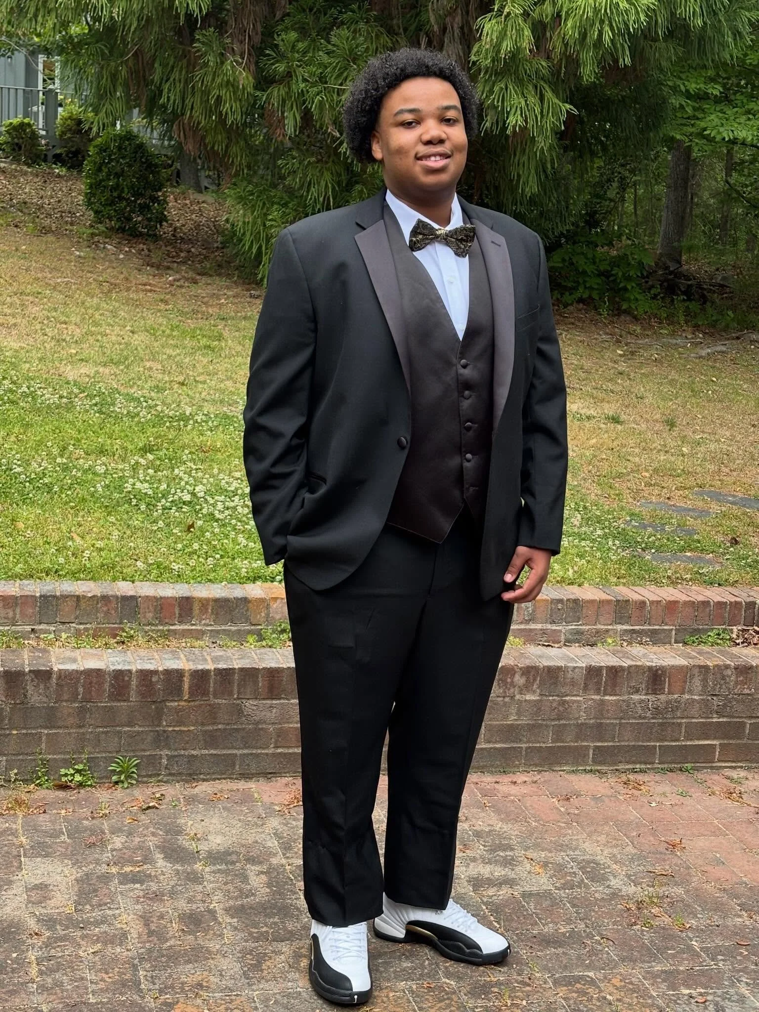 Senior Prom 2026 my son Greyson in his Classic Man fit with some J-12s 🔥