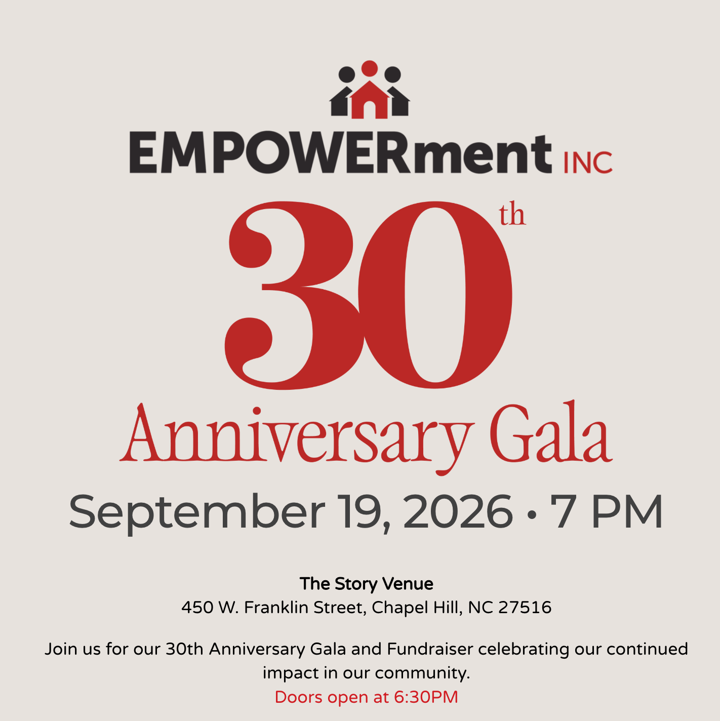 EMPOWERment Inc 30th Anniversary Gala