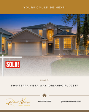 Robert Michael &amp; Co. Real Estate Team Announces the Successful Sale of 5160 Terra Vista Way, Orlando
