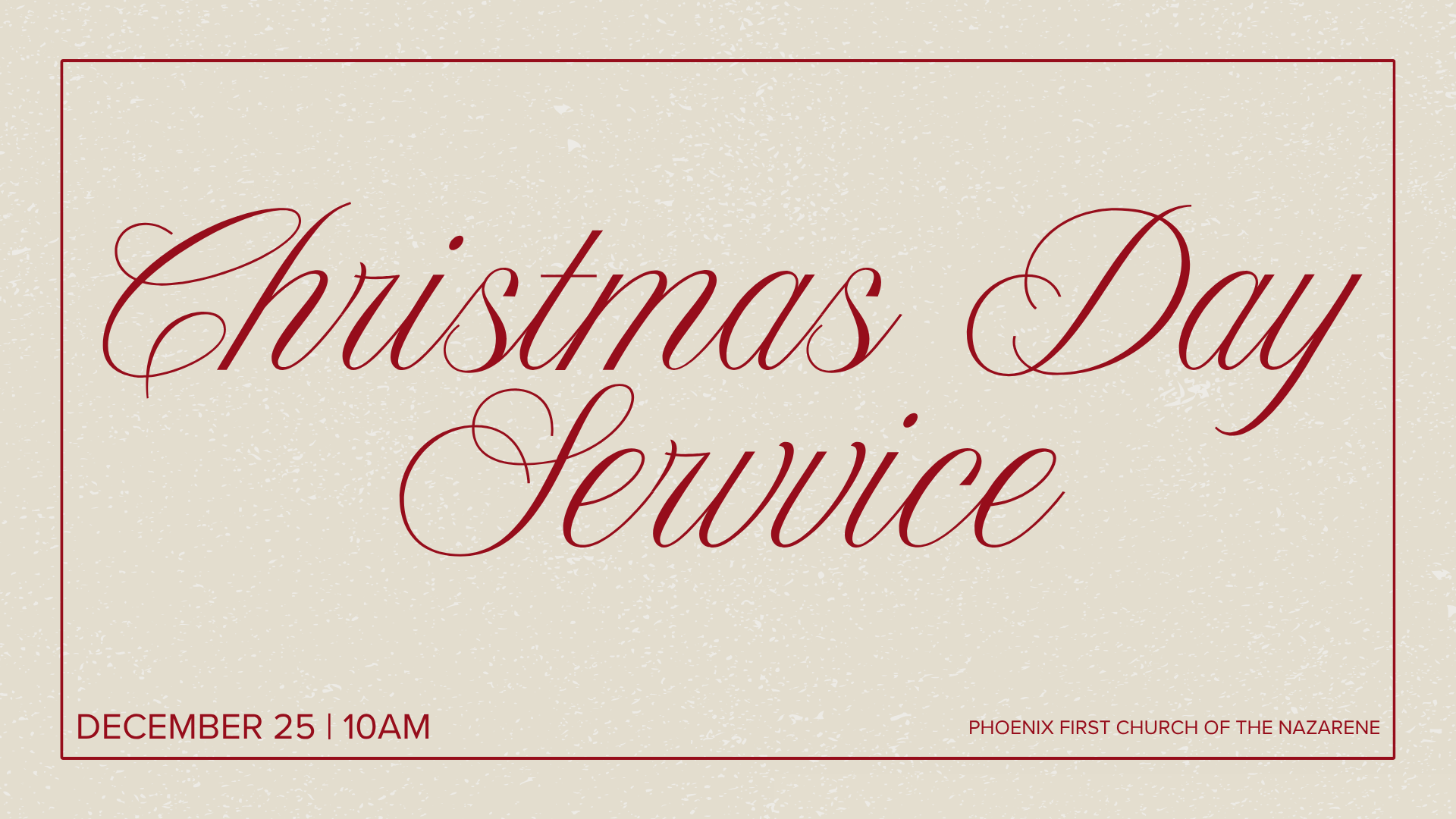 Christmas Day Service