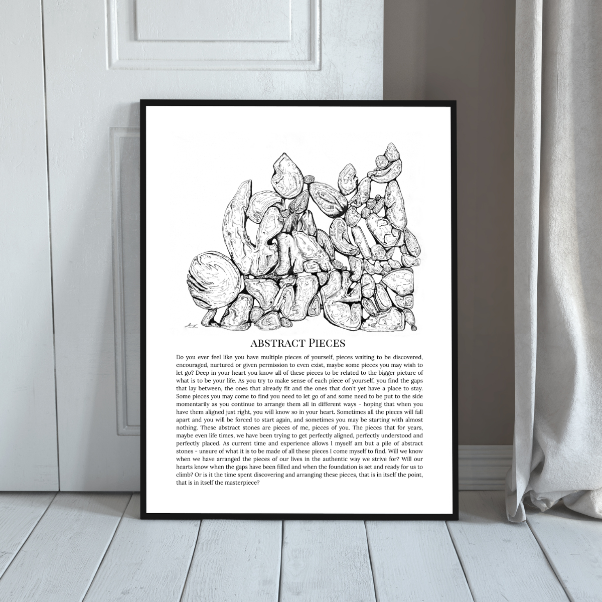 Abstract Stones  - 16 x 20" Poetic Print Series