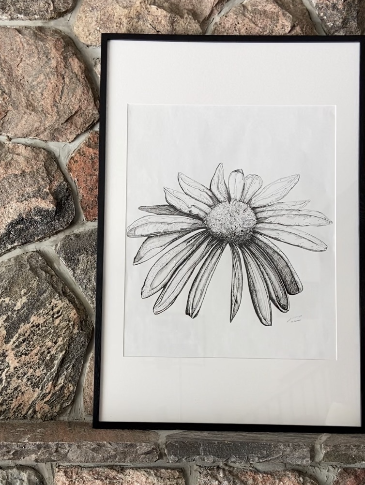 Lines Of Bloom - Framed Original