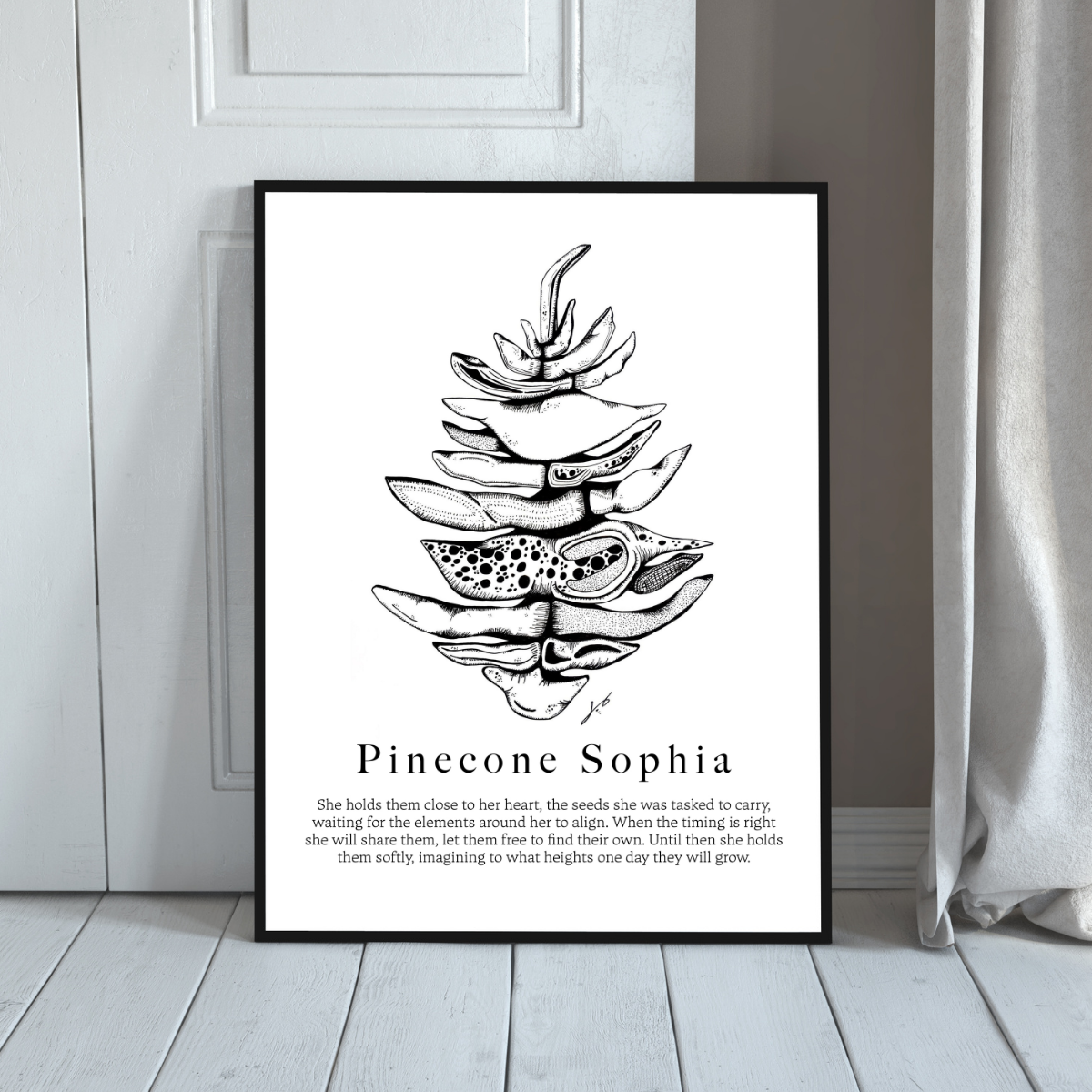 Pinecone Sophia - 16x20" Reproduction print - From Poetic Series