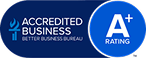 BBB accredited business A+ rating