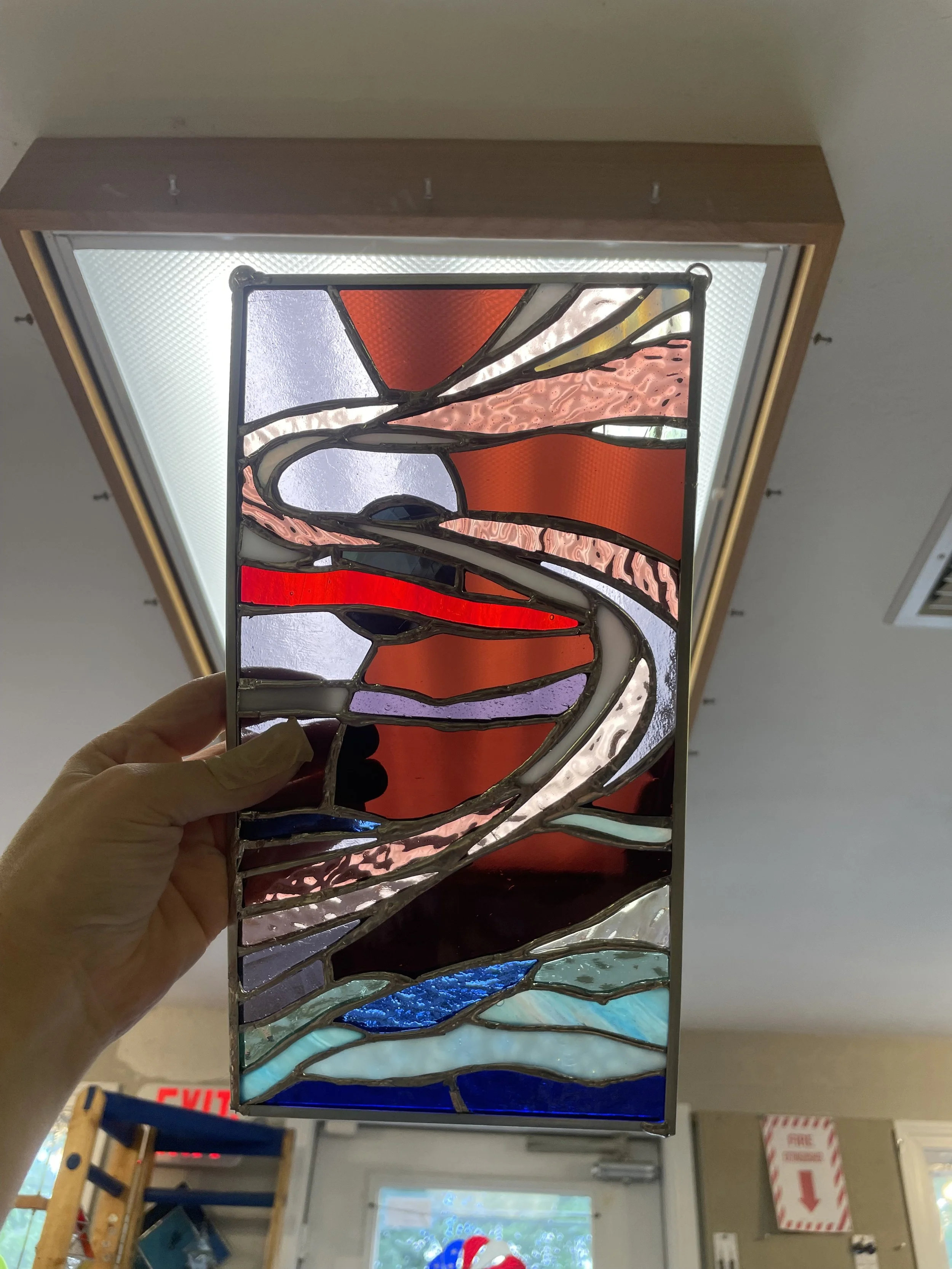 Abstract clouds for Osimhe
Stained glass, 2026