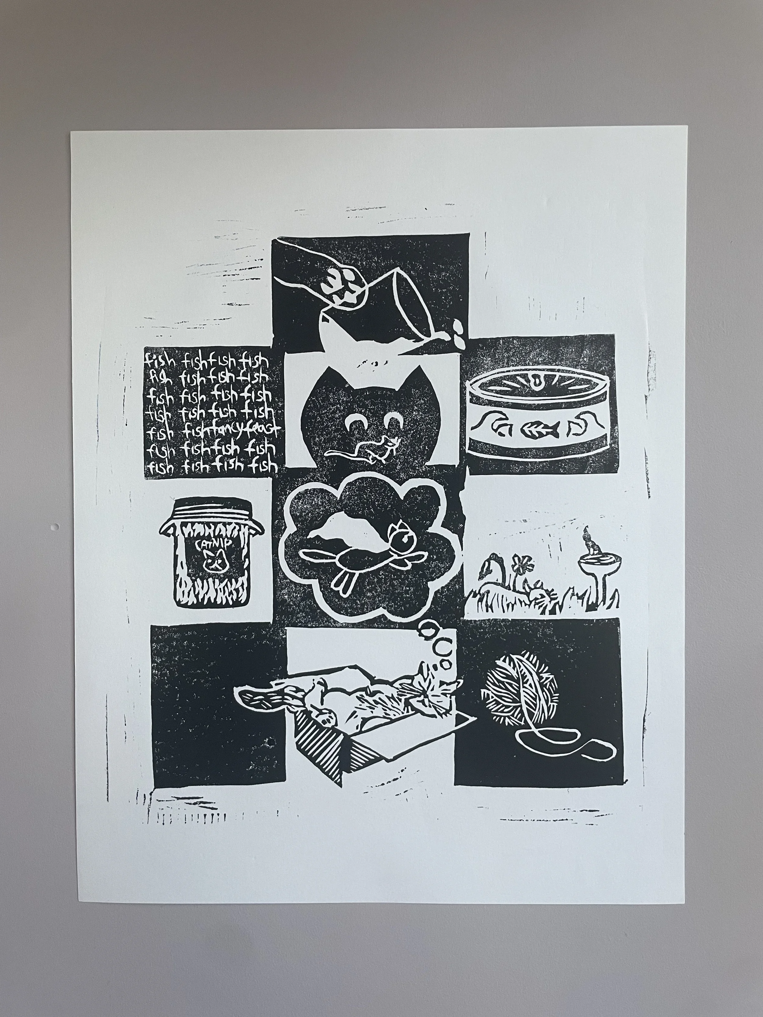 Cat Dreams - Oil Ink, 2025