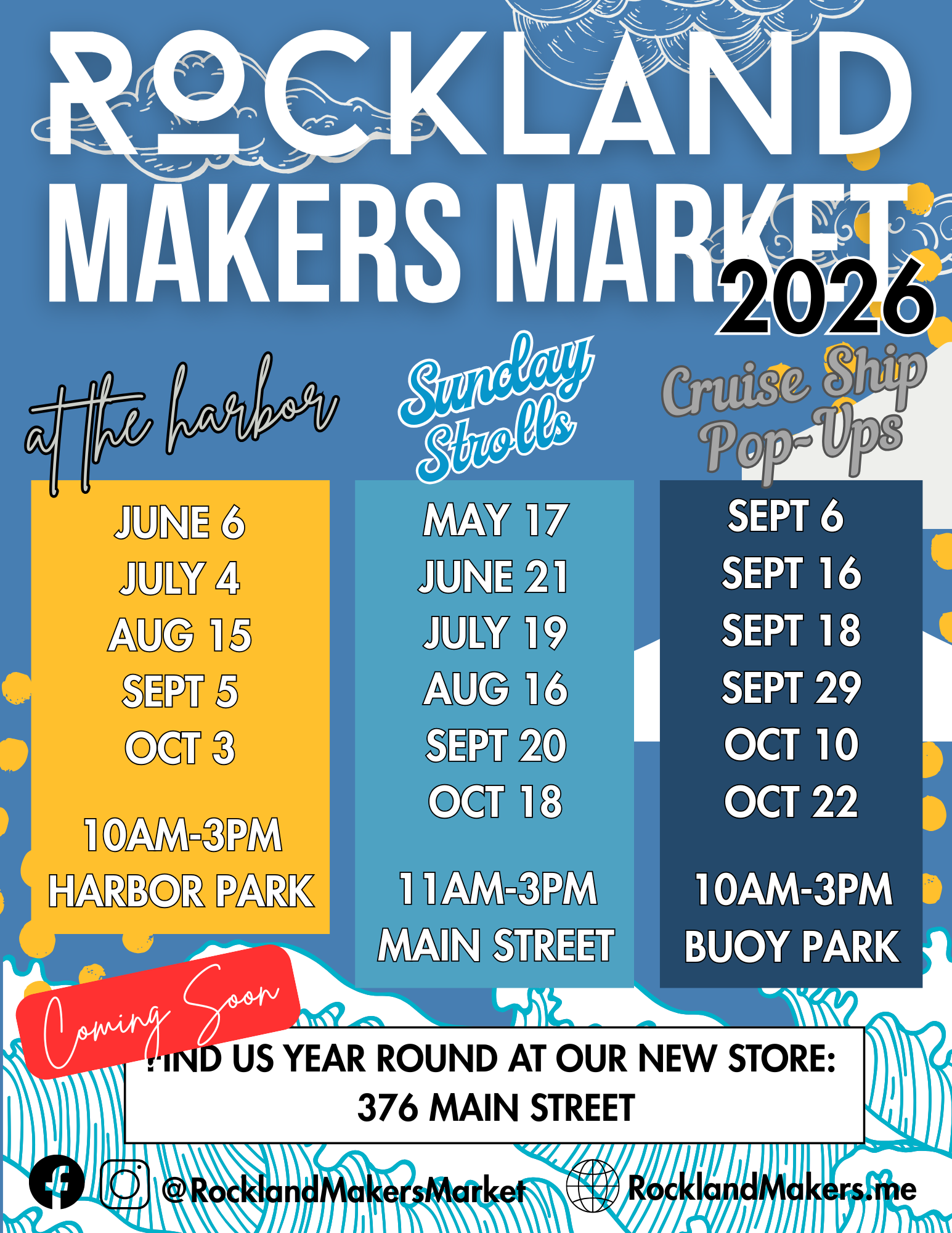 Rockland Makers Market 2026 Season