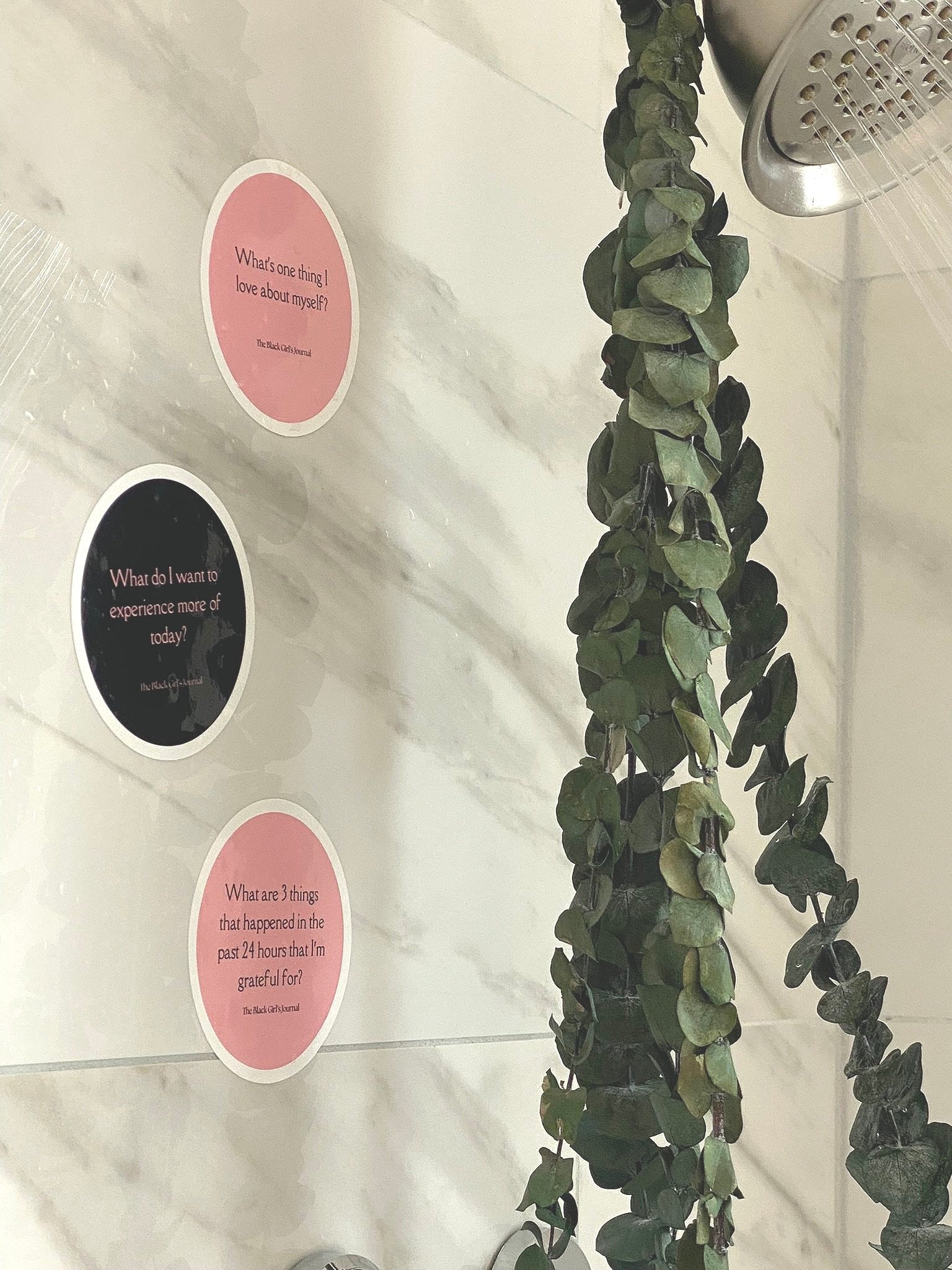 Self-Care Shower Decals (Journal Prompts)