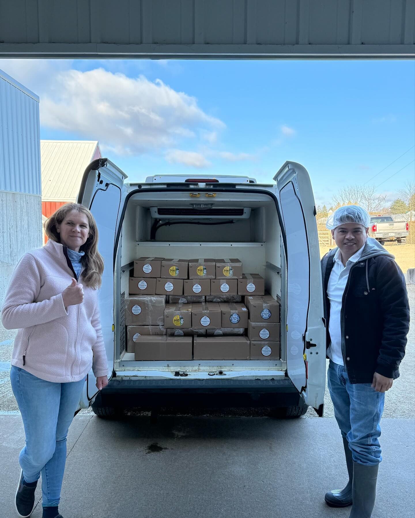 We are growing!  We recently purchased a used refrigerated van for our cheese deliveries! Yesterday was the Maiden voyage 🐑💕🐑💕