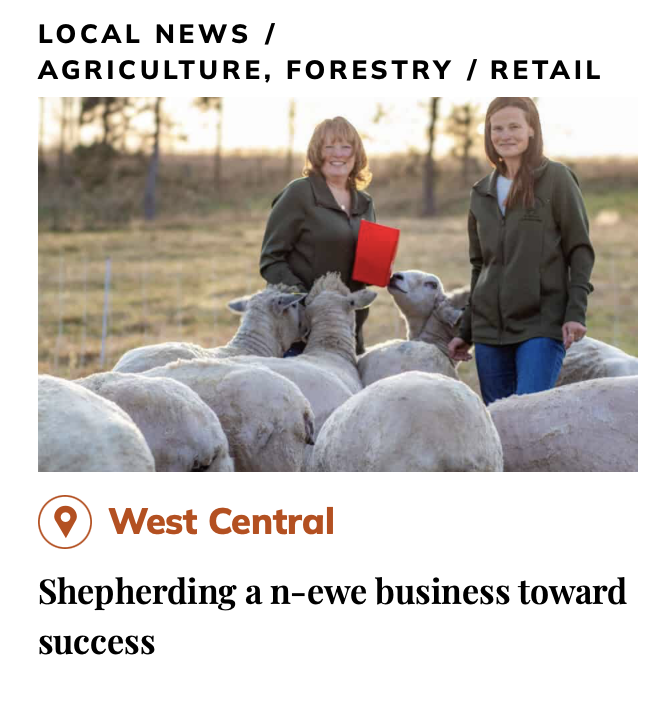 new business in west central Wisconsin selling wool pellets.  Agricultural product that is local.