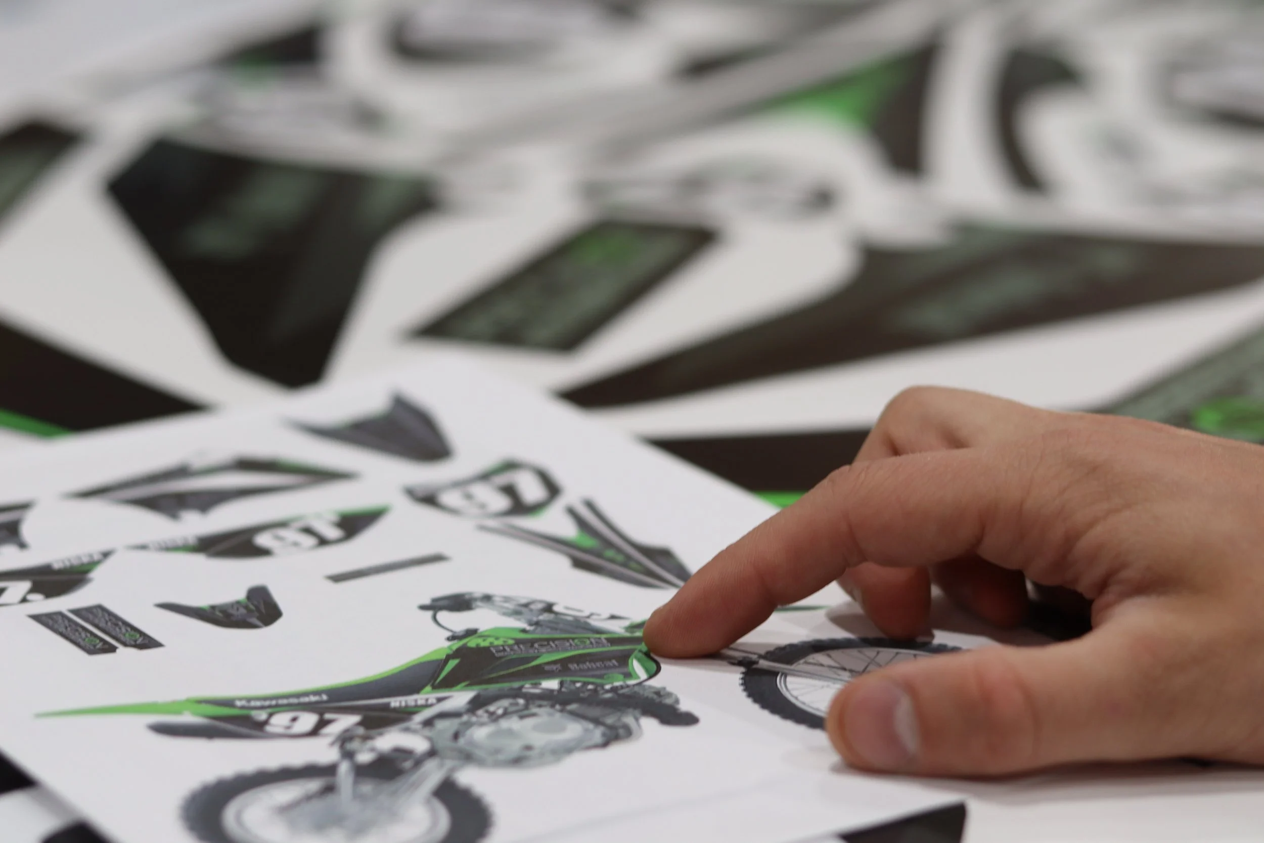 Custom dirt bike decals near Cokato MN.