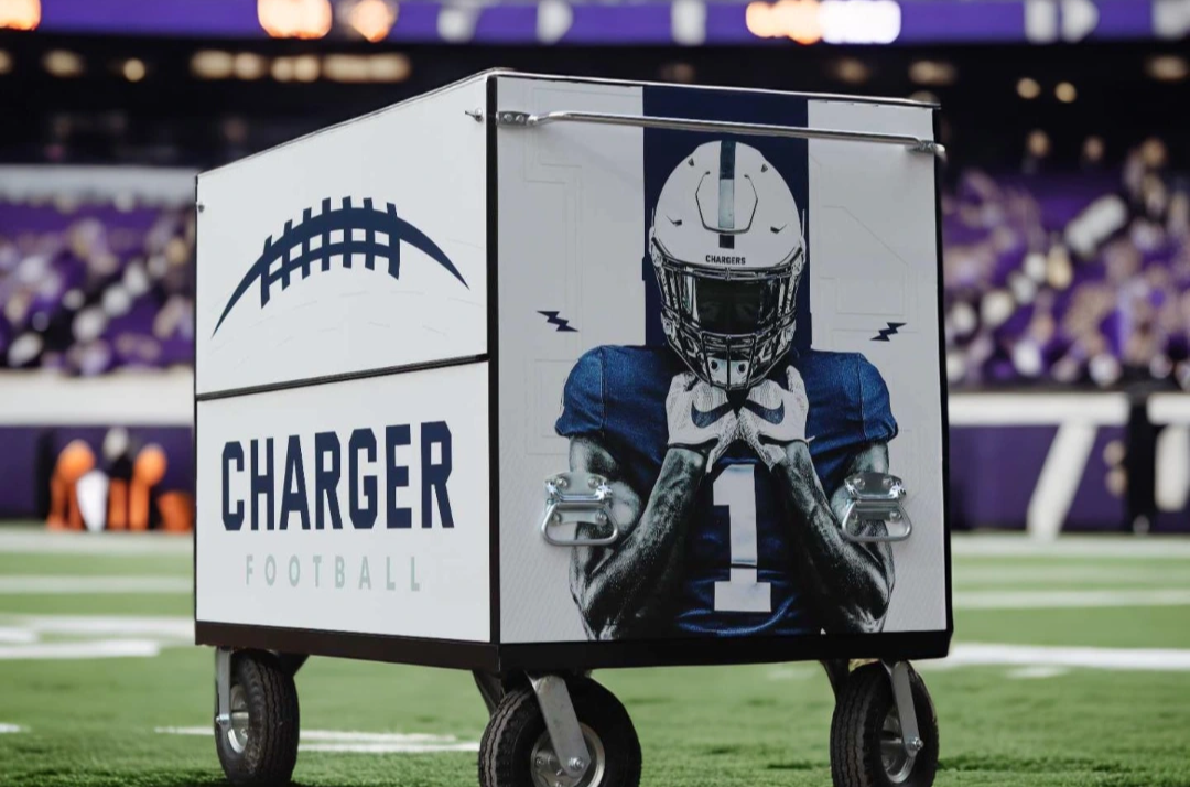 DC Chargers vinyl wrapped cart