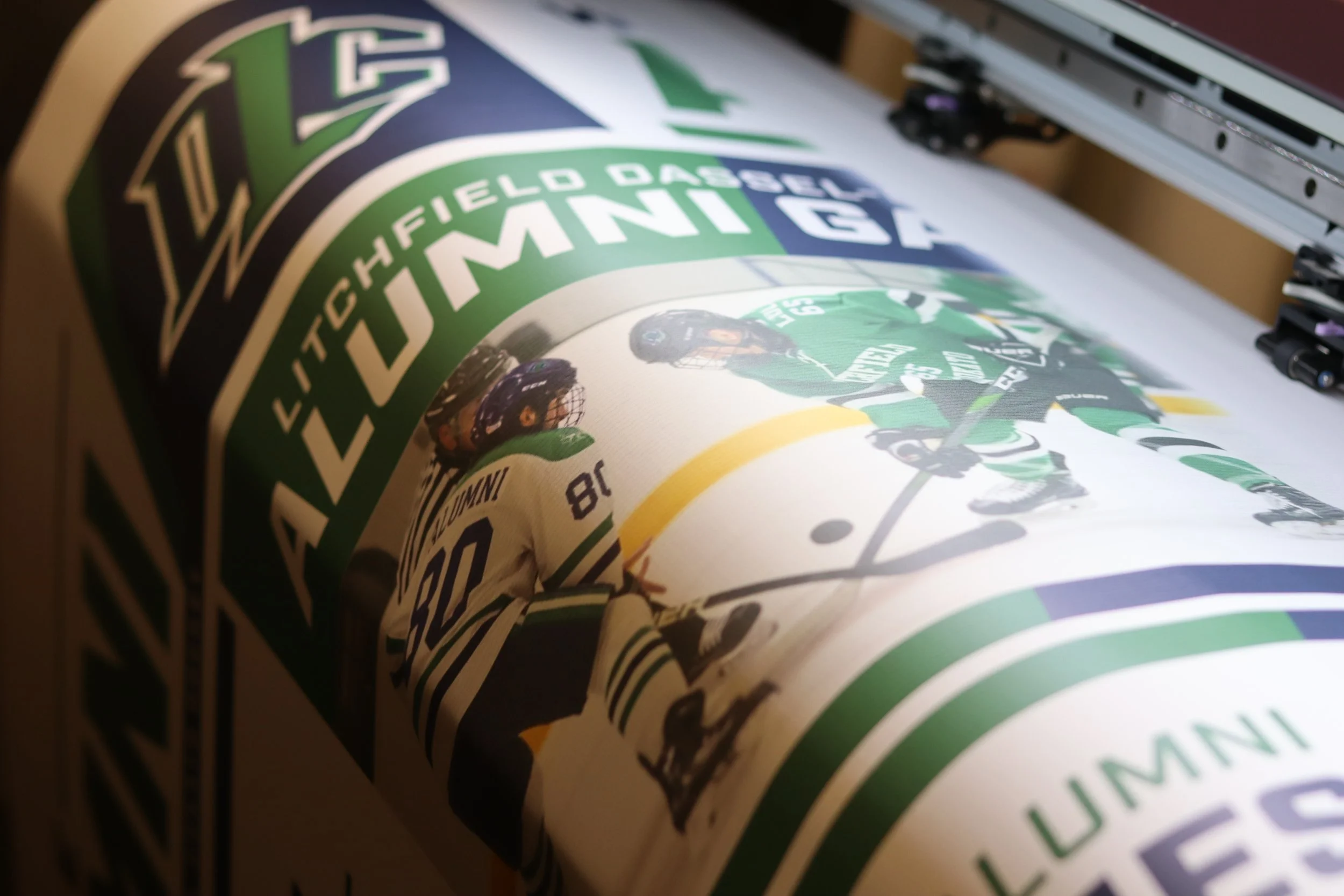 Vinyl banner and door wrap graphics produced for LDC by Voltedge