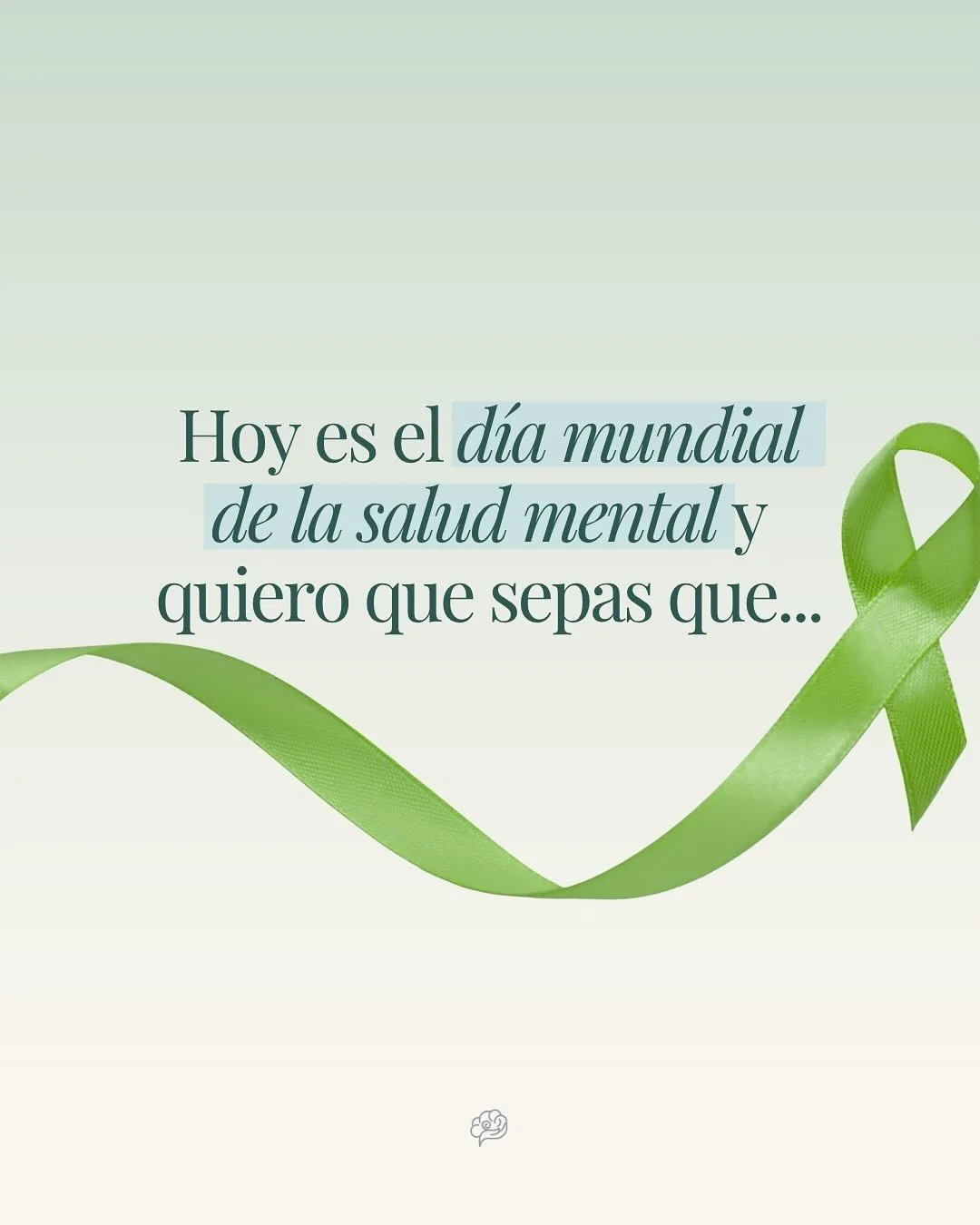 Hoy es el D&iacute;a Mundial de la Salud Mental, y m&aacute;s all&aacute; de una fecha, es un recordatorio:

- Que tu mente tambi&eacute;n necesita descanso.
- Que tus emociones merecen ser escuchadas, no juzgadas.
- Y que sanar no siempre se nota, p
