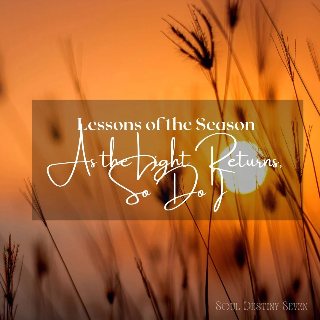 Lessons of the Season: As the light returns, so do I. ✨🌿

Even if you&rsquo;ve felt quiet.
Even if you&rsquo;ve been resting.
Even if you&rsquo;ve been rebuilding in the dark.

This is your reminder that your spark was never gone.
It was simply wait