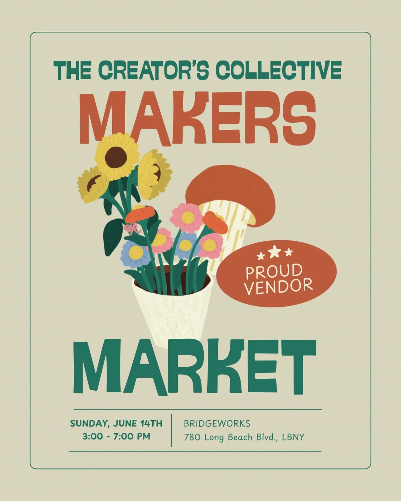 Come check out the @thecreatorscollectivelbny first Maker&rsquo;s Market on Sunday, June 14 from 3-7 PM! 🪴✨

#souldestinyseven #vendor #summer #market #local