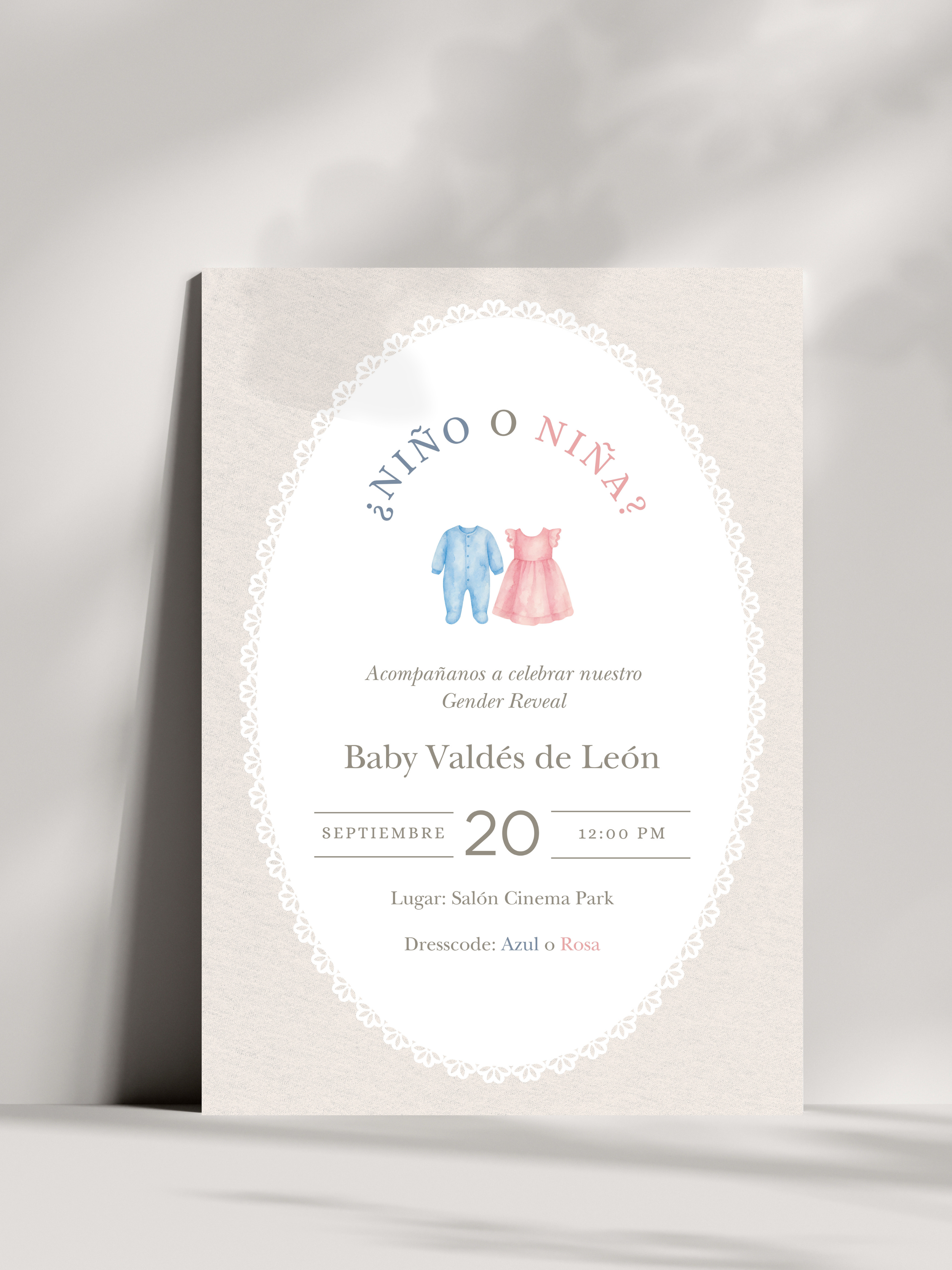 Gender Reveal Invitation