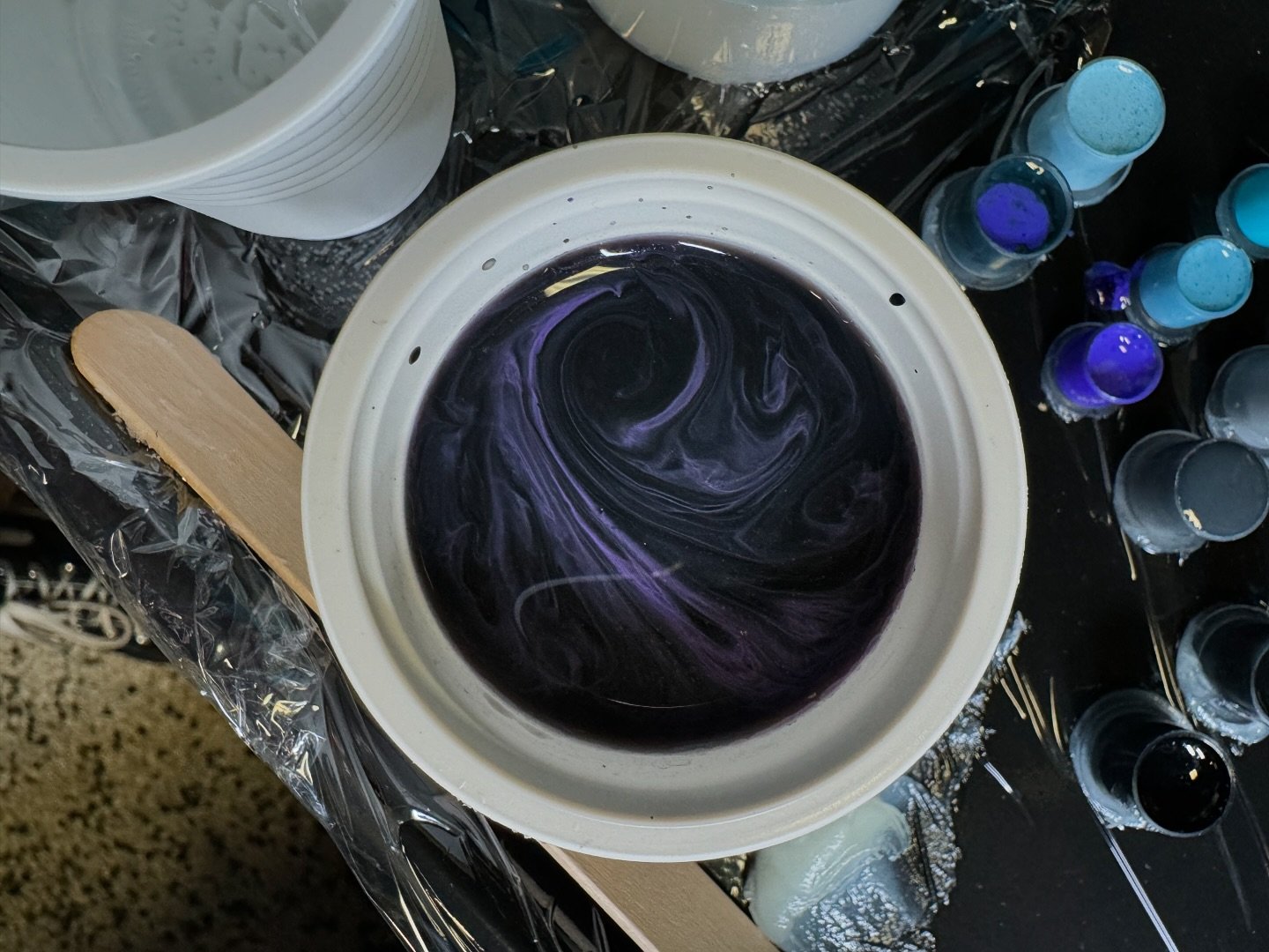 Who knew a rinse cup could hold a galaxy 🌌 
#art #cupart #galaxy #stars #tattooshop #tattoo #tattooart #tattoocup #tattoodesign #galaxywatch