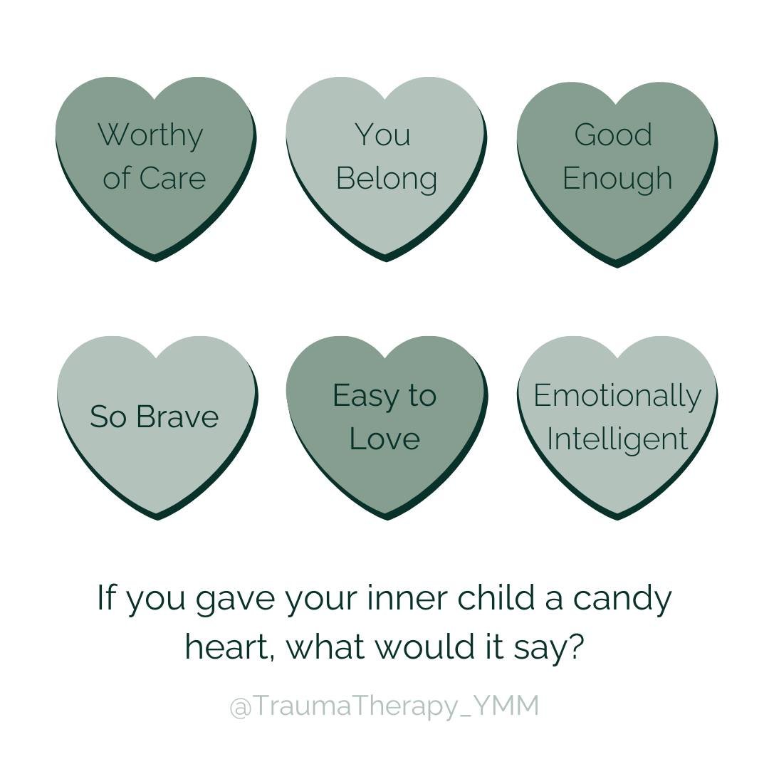 💖 If you could give your inner child a candy heart, what would it say? 🍬✨ Drop yours in the comments! ⬇️ 

:
:
:
:
:

#InnerChildHealing #cptsd #PTSD #traumatherapy #traumahealing #healingjourney #complextrauma #childhoodtrauma #developmentaltrauma