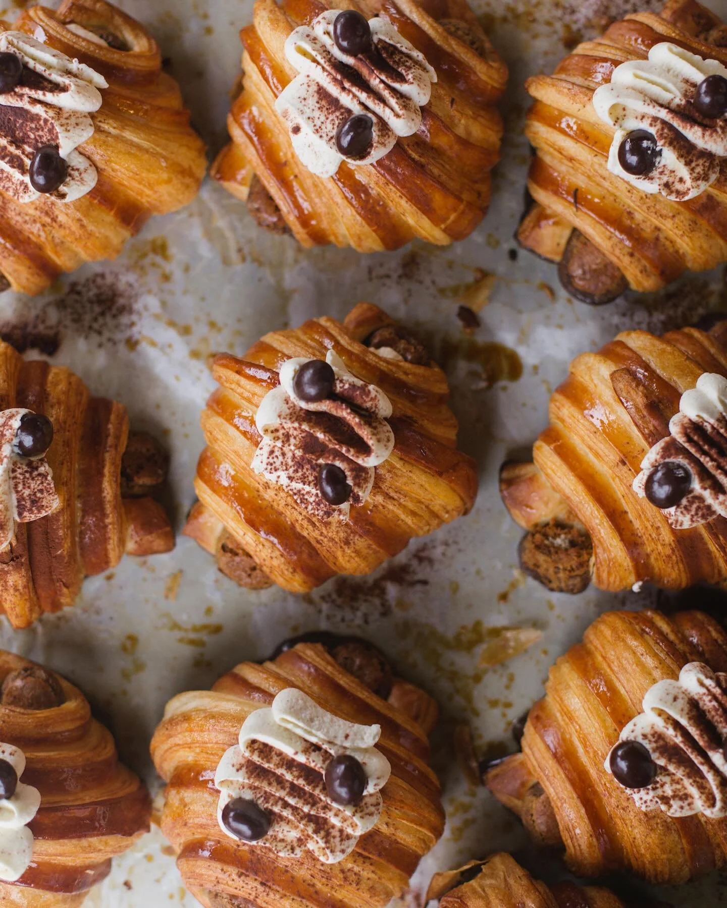 Words out about the tiramisu croissant and we&rsquo;re struggling to  keep them on hand!

Here&rsquo;s how the magic is made: lady fingers biscuits soaked in vanilla, espresso, and Kailua, rolled and shaped into croissant form, baked fresh each morni